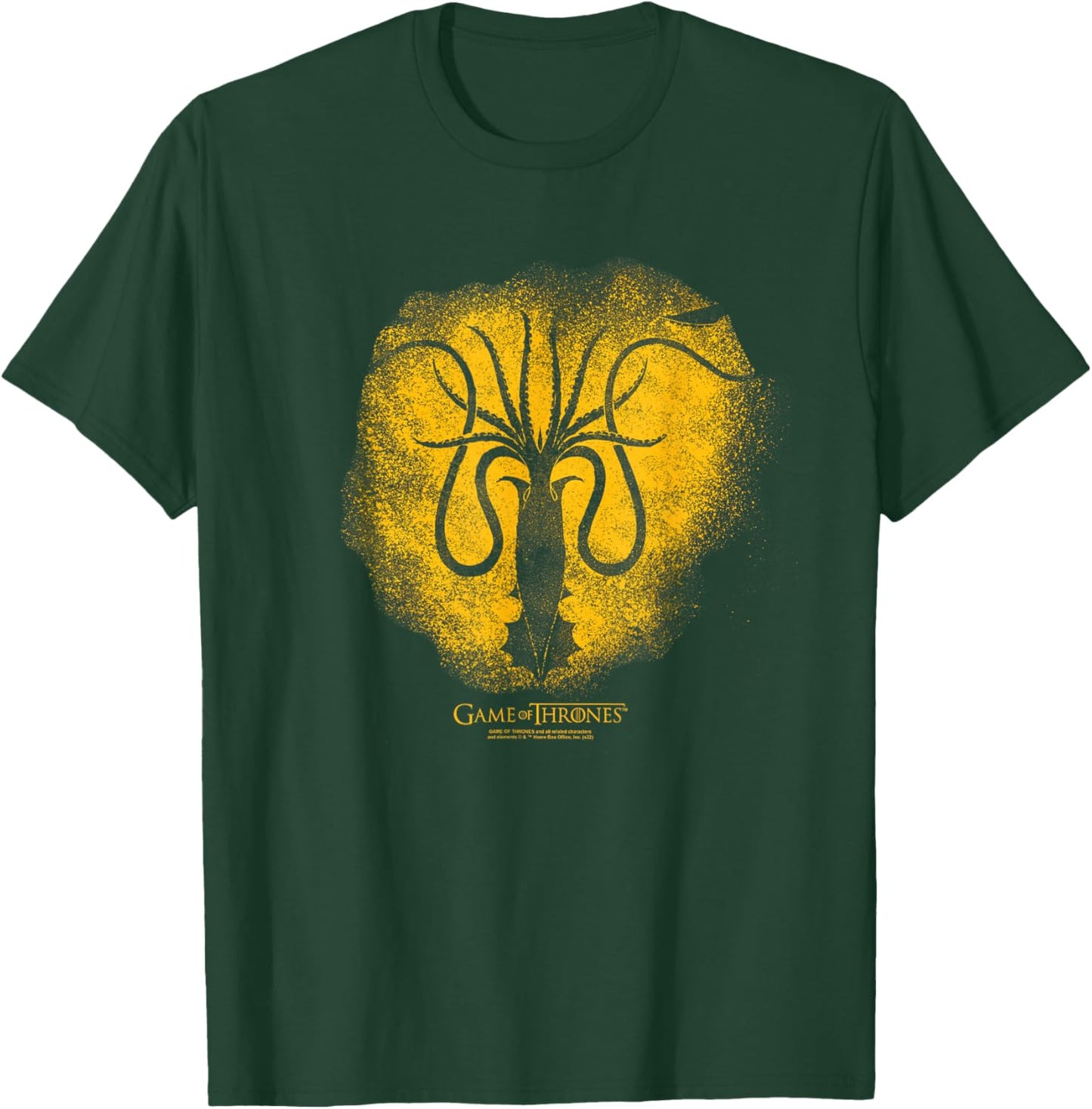 Game of Thrones Greyjoy Sprayed Outline Sigil T-Shirt - T-Shirt | Forest
