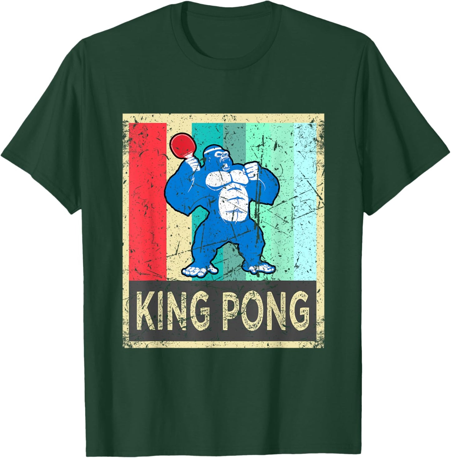 King Pong Shirt Ping Pong Gear Clothes Women Kids T-Shirt - T-Shirt | Forest