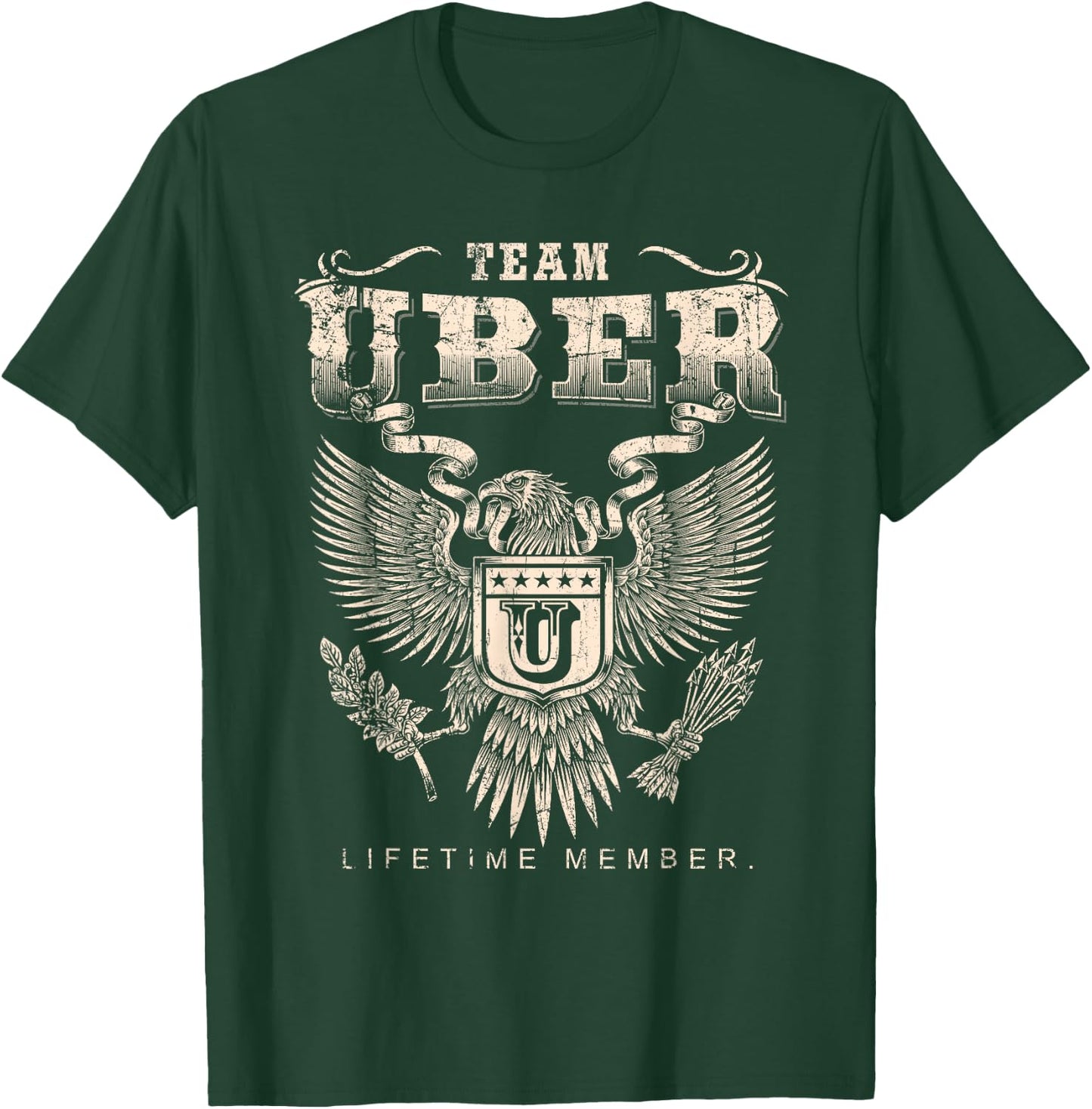 Team Uber Lifetime Member - Uber Name T-Shirt - T-Shirt | Forest