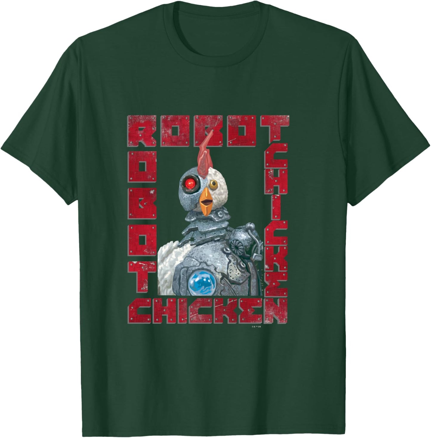 Robot Chicken Classic Mascot Metal Frame Vintage Portrait T-Shirt - T-Shirt | Forest