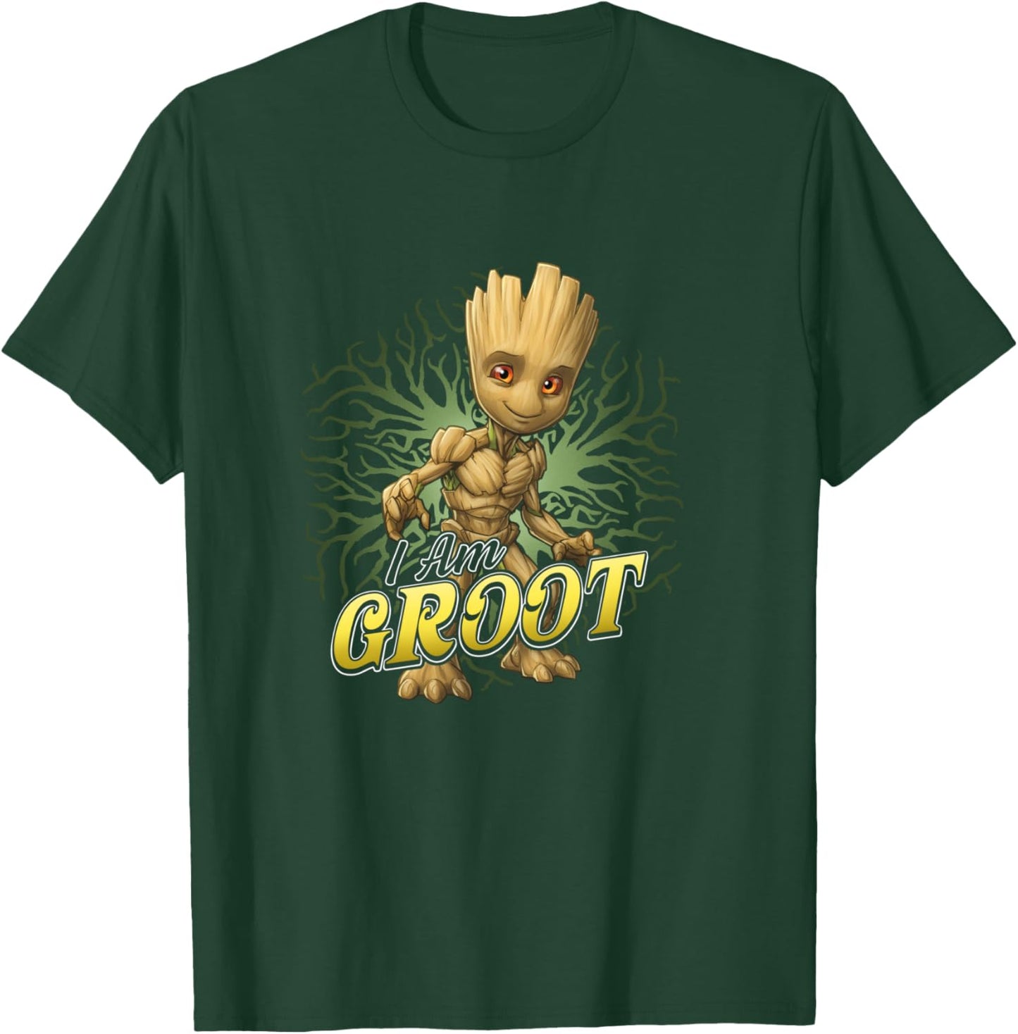 Marvel Guardians Of The Galaxy I Am Baby Groot Roots Poster T-Shirt - T-Shirt | Forest