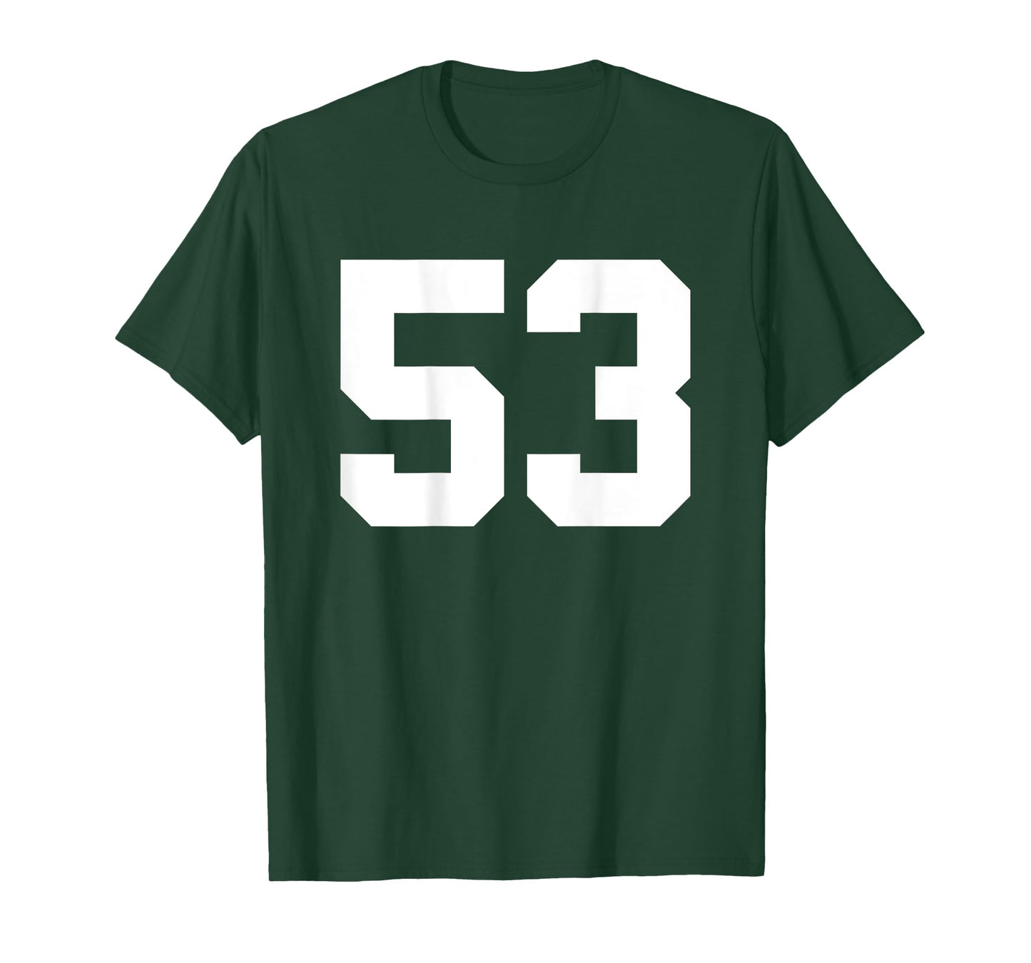 Number 53 (on Back) Sports Team Jersey Number T-Shirt