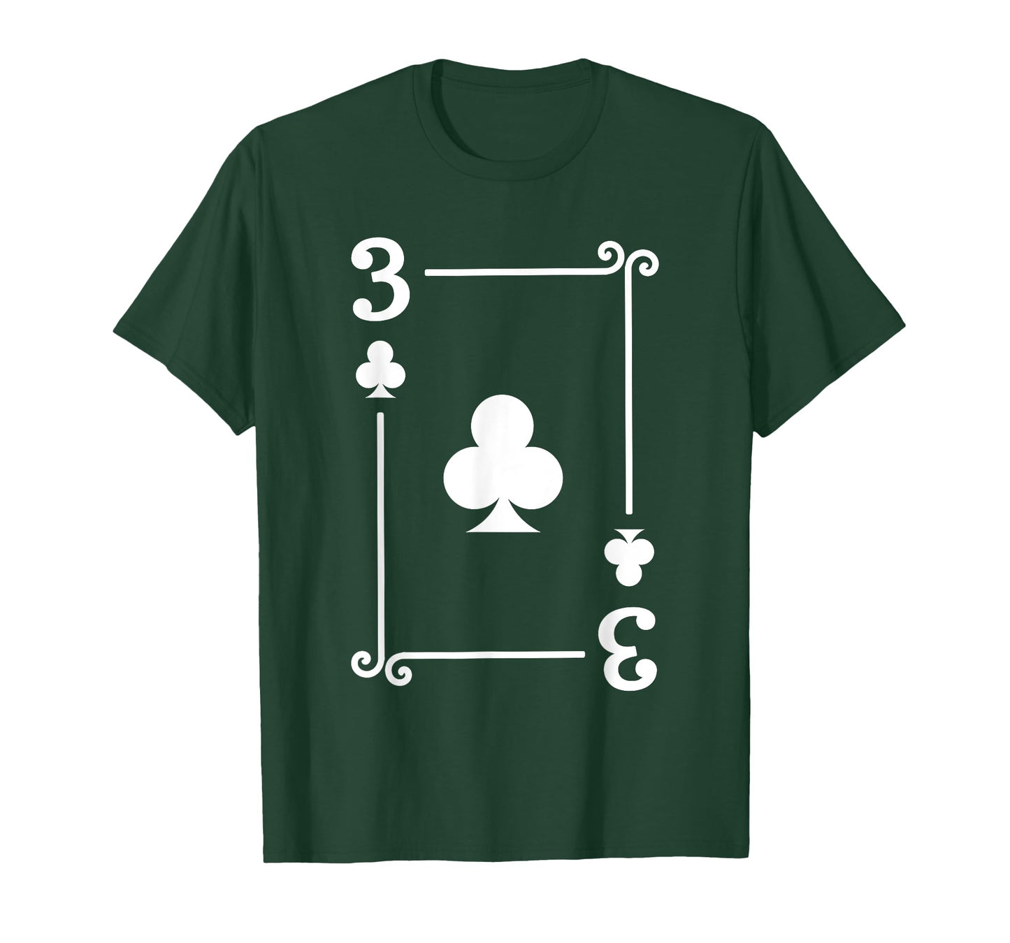 Playing Cards Costume - 3 Clubs Card - Three Card T-Shirt