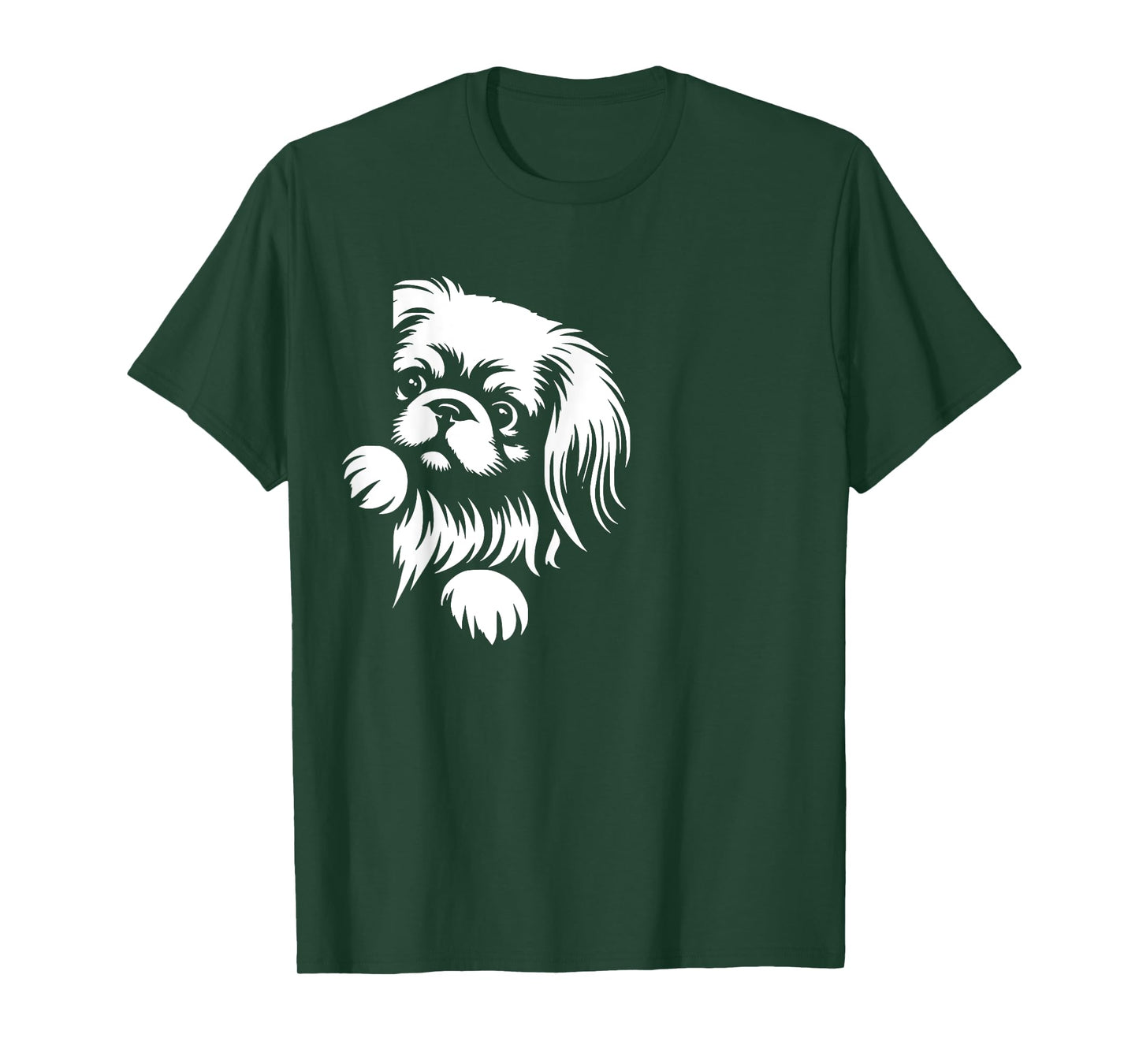 Cute Pekingese Peeking Dog Graphic Design Men Women Girls Kids T-Shirt