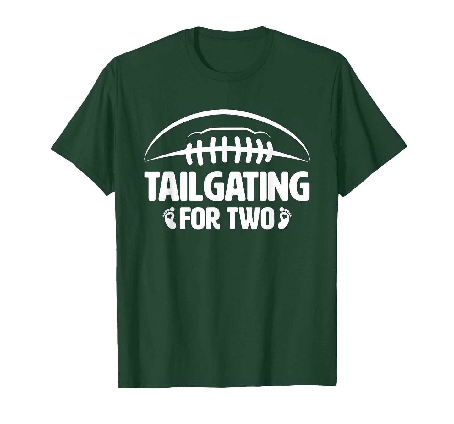Tailgating For Two Pregnancy Announcement Football Mom T-Shirt