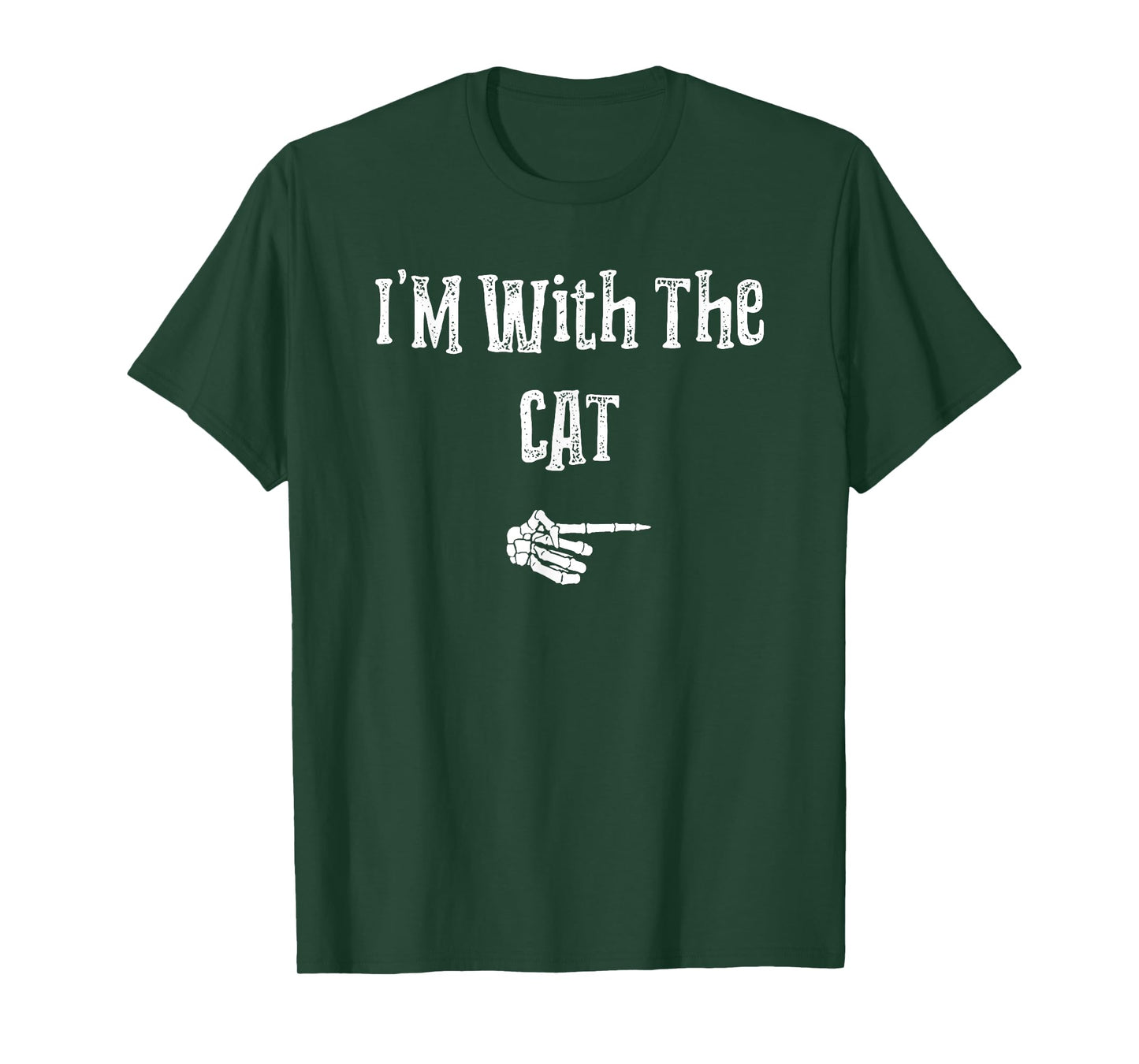 I'm With Cat Halloween Costume Funny Couples Matching T-Shirt for Men Women Kids