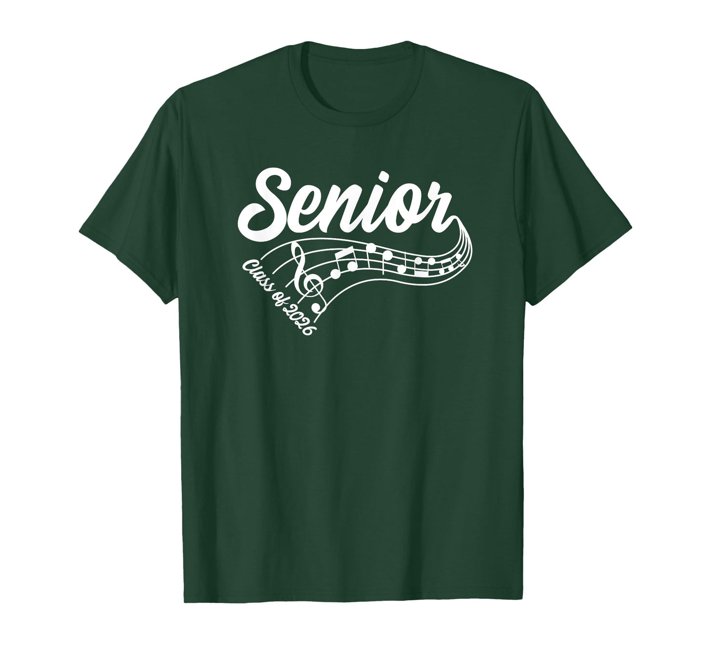 2026 Senior Choir Band Orchestra Class of 2026 Music Notes T-Shirt