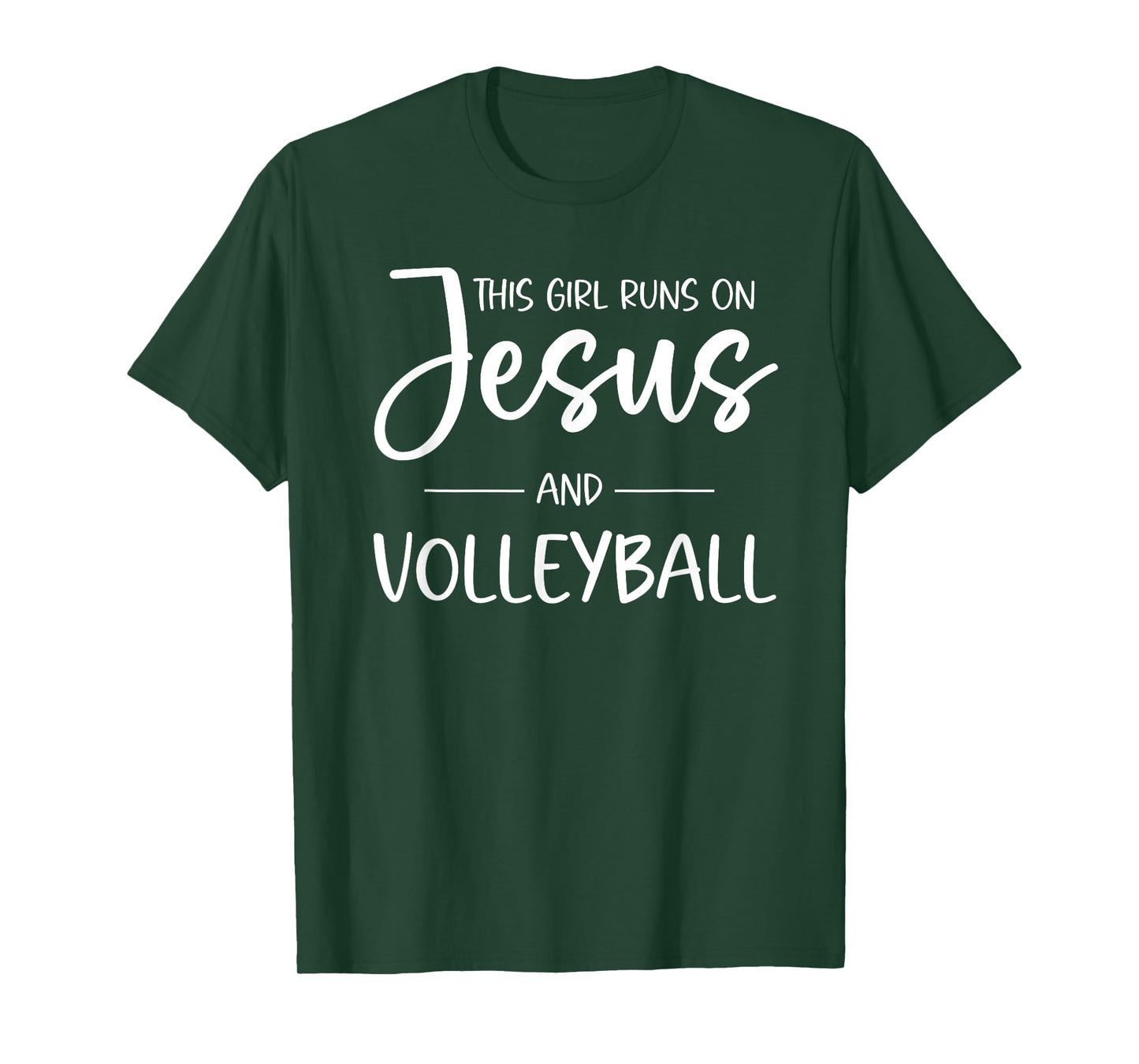 Christian Volleyball Teen Girls Jesus & Volleyball T-Shirt