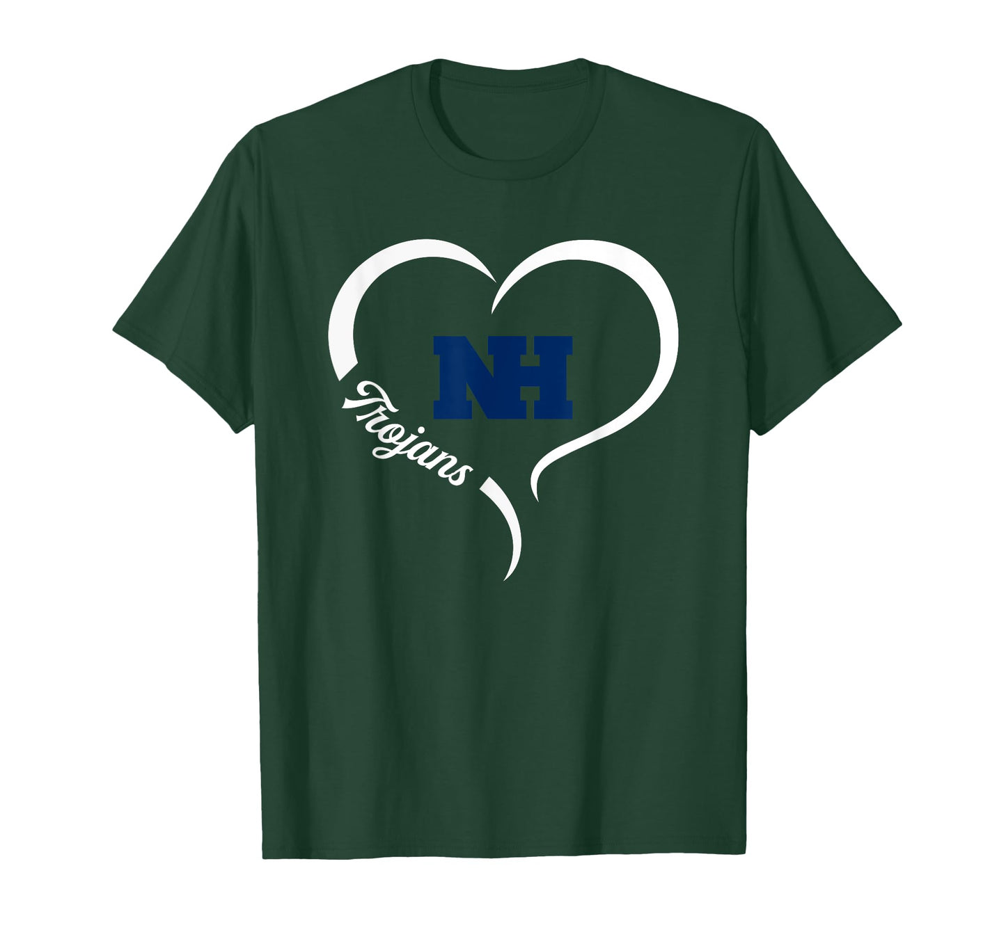North Hardin Trojans Logo Half Heart Slogan HS T-Shirt