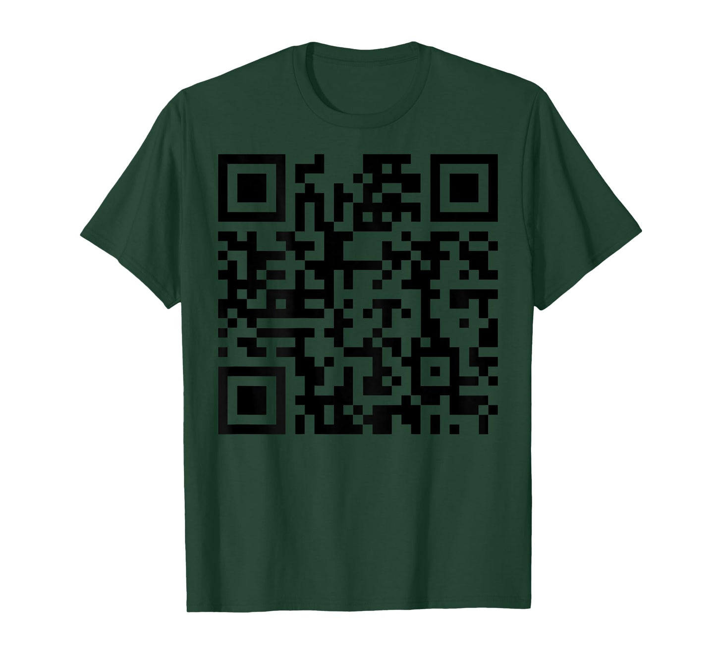 (On Back) Funny QR Fck You Code Middle Finger Saying Quote T-Shirt