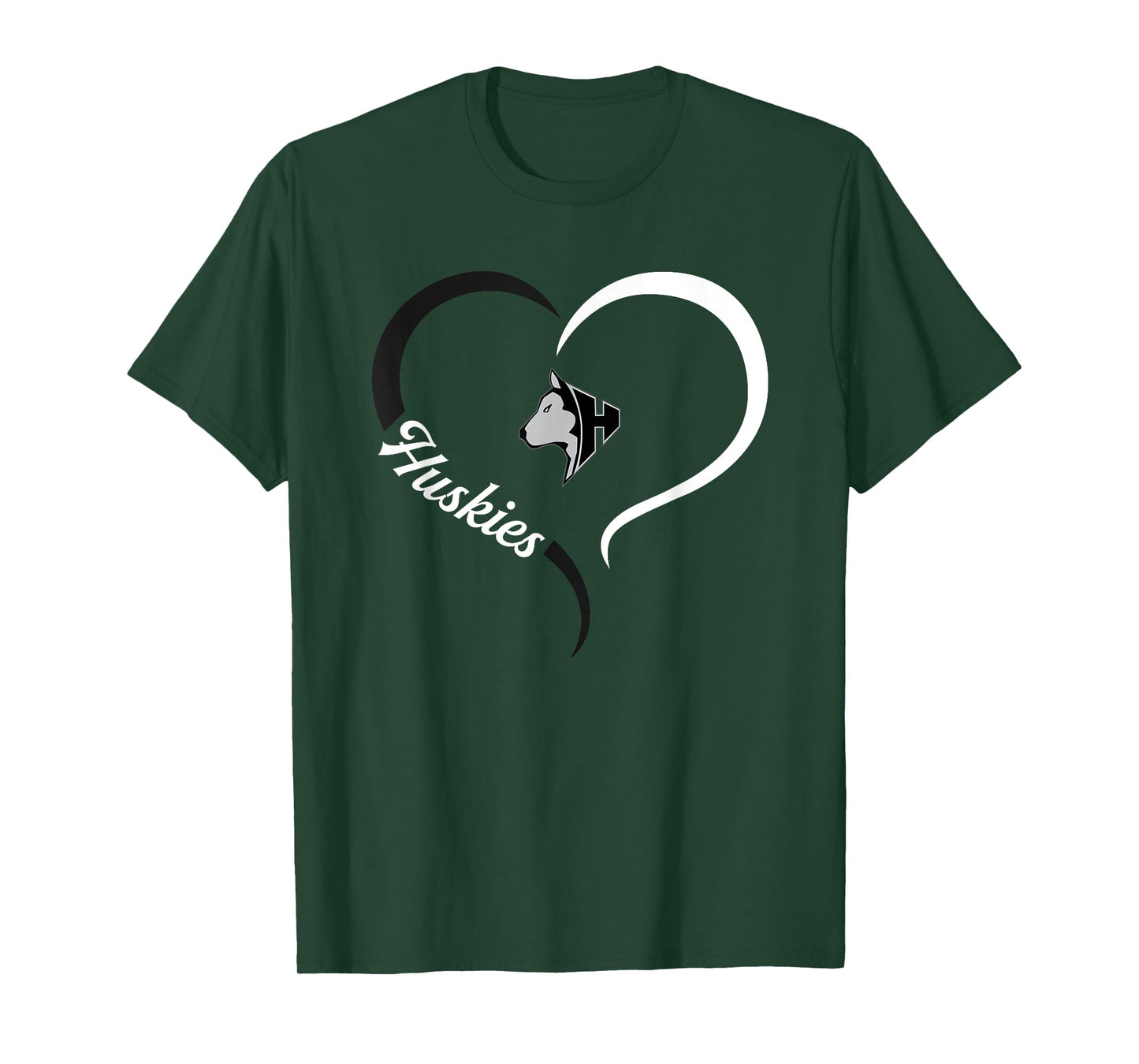 Hagerty Huskies Logo Half Heart Slogan HS T-Shirt
