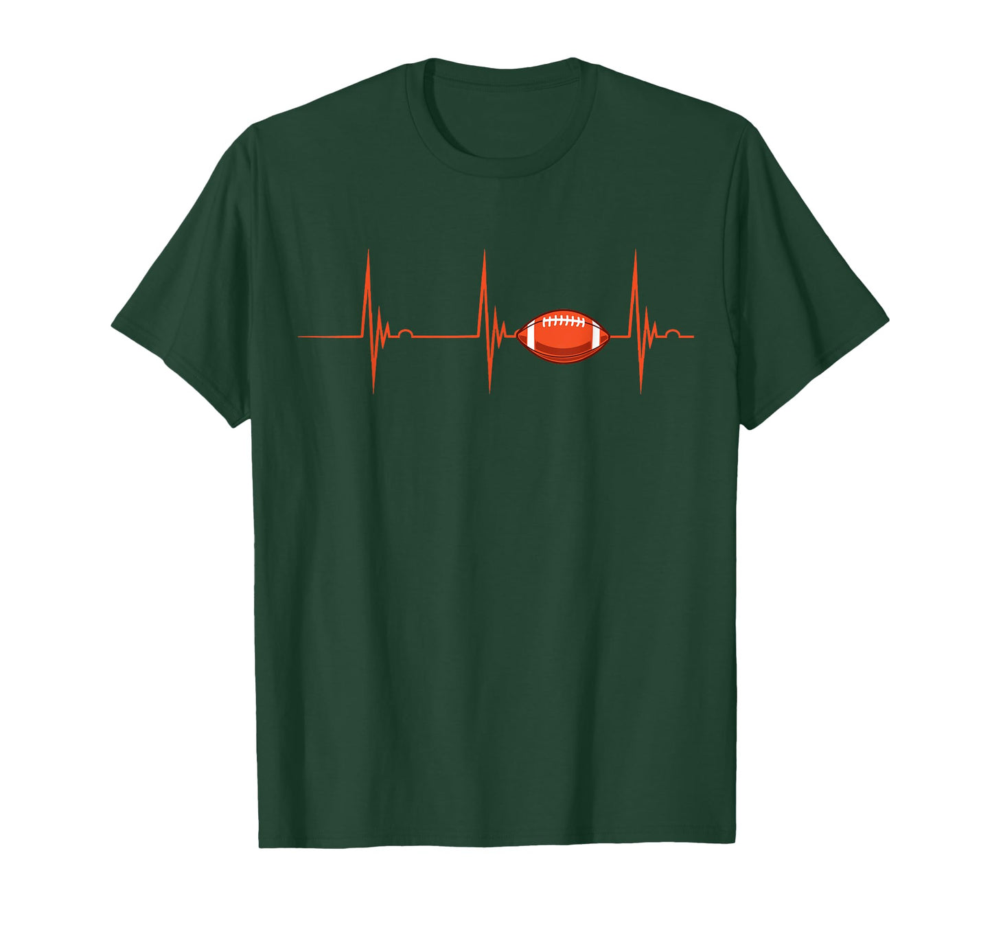 American Football Heartbeat ECG Pulse Ball Sport T-Shirt