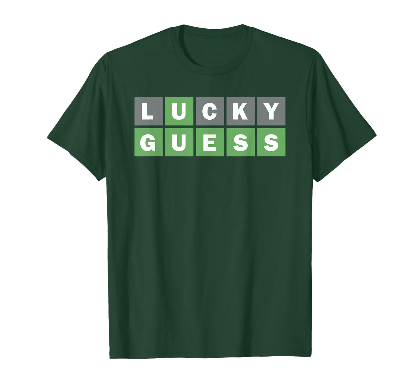 Lucky Guess, Five-Letter Word Guessing Game, Fun Word Puzzle T-Shirt