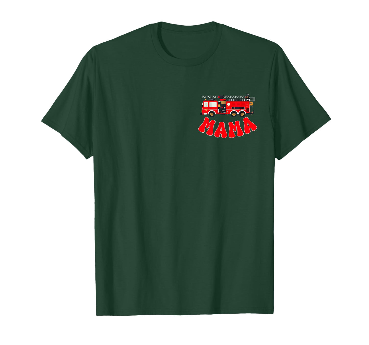 Mama Birthday Boy Fire Truck Firefighter First Birthday Mom T-Shirt