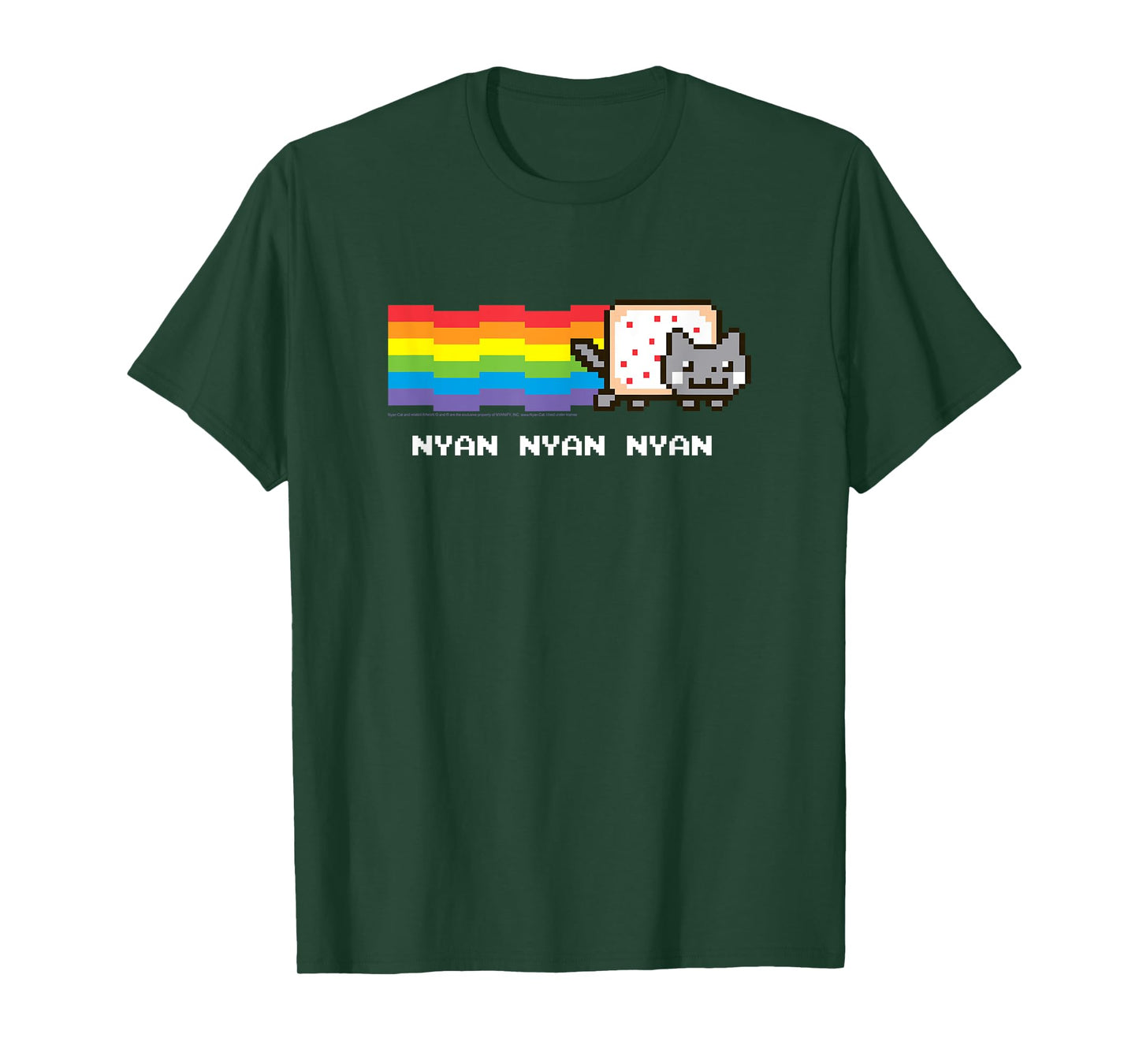 Nyan Cat Nyan Nyan Nyan Rainbow Funny Internet Meme T-Shirt
