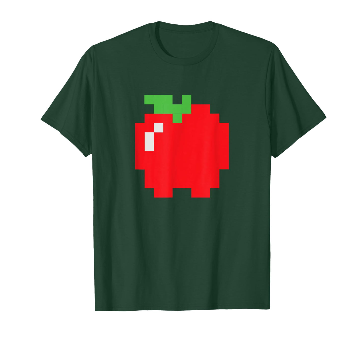 Pixel Apple 80s Video Game Halloween Group Costume T-Shirt