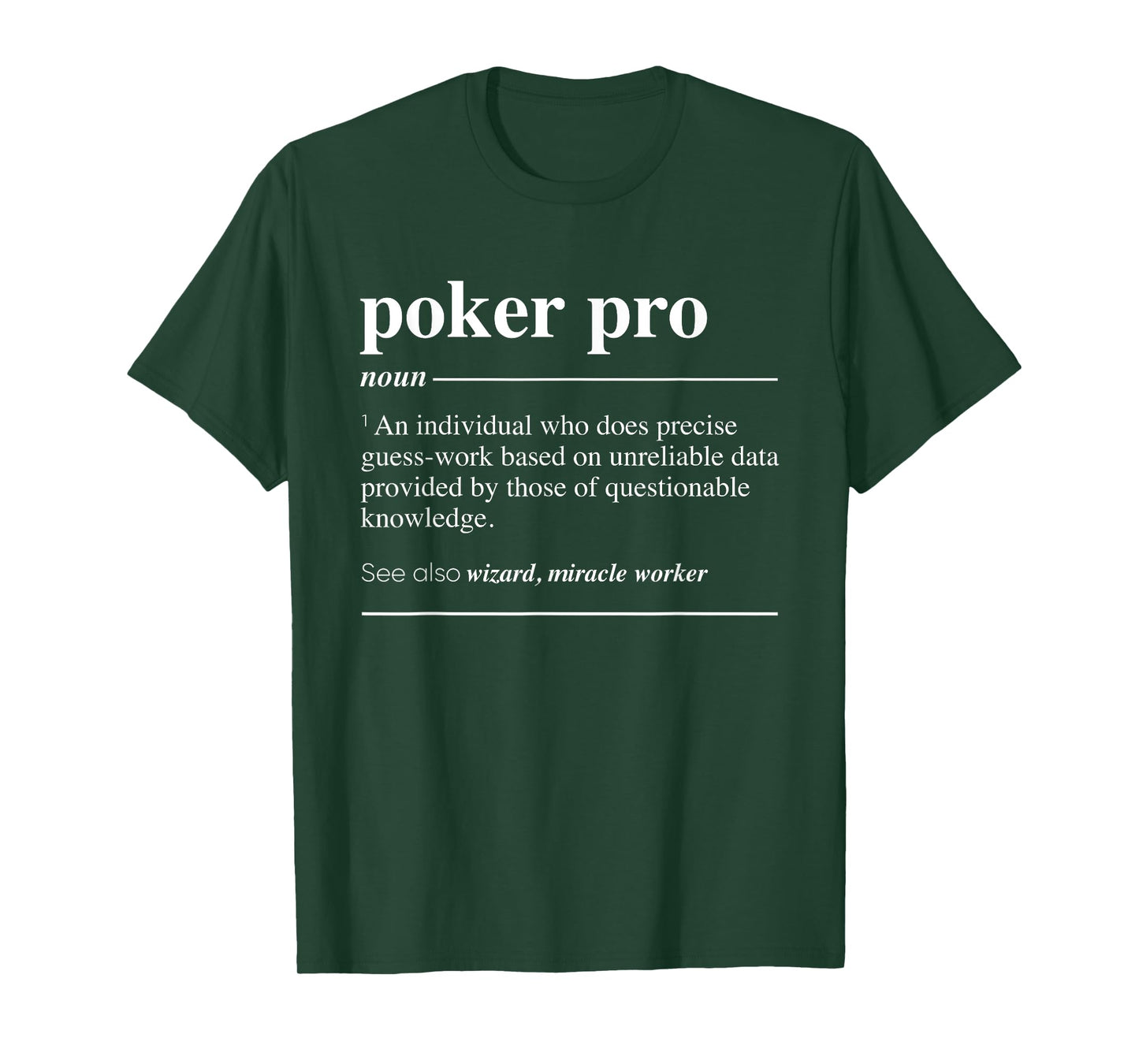 Poker Pro Definition Funny Noun T-Shirt