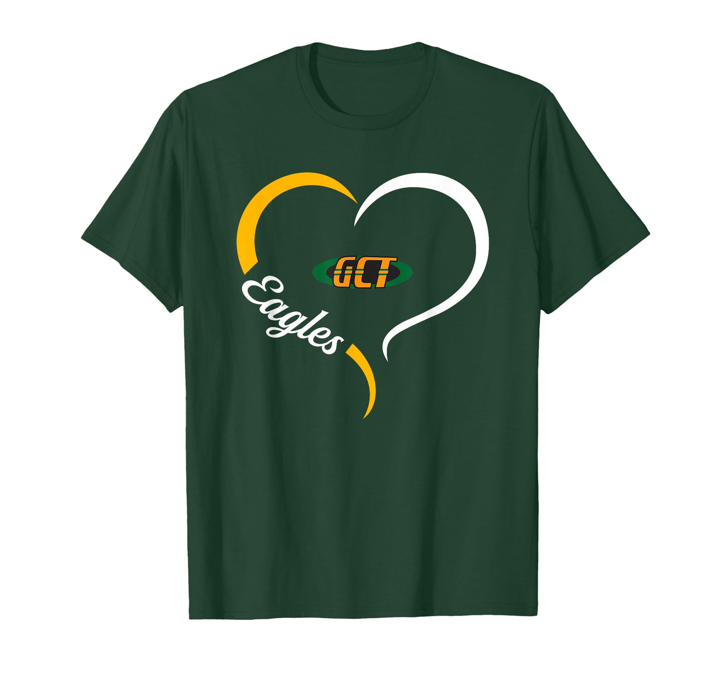 Greene County Tech Eagles Logo Half Heart Slogan HS T-Shirt