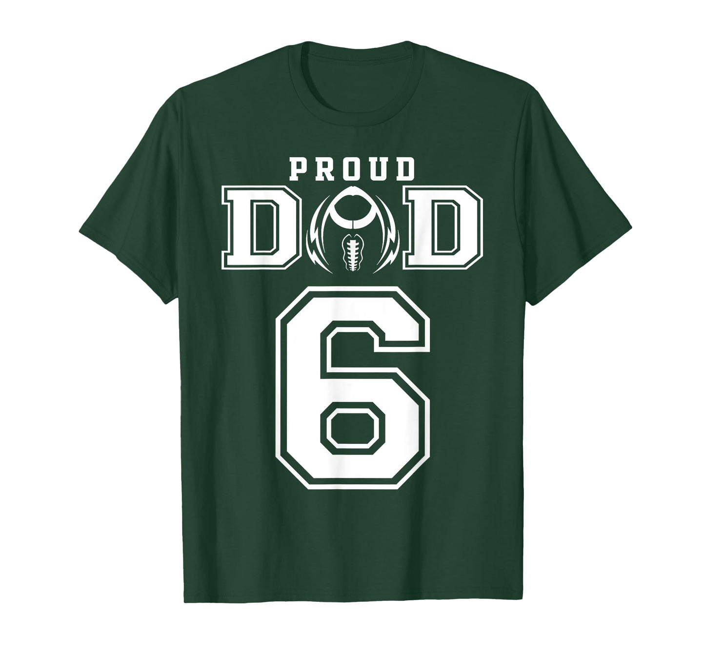 Custom Proud Football Dad Number 6 Personalized For Men T-Shirt