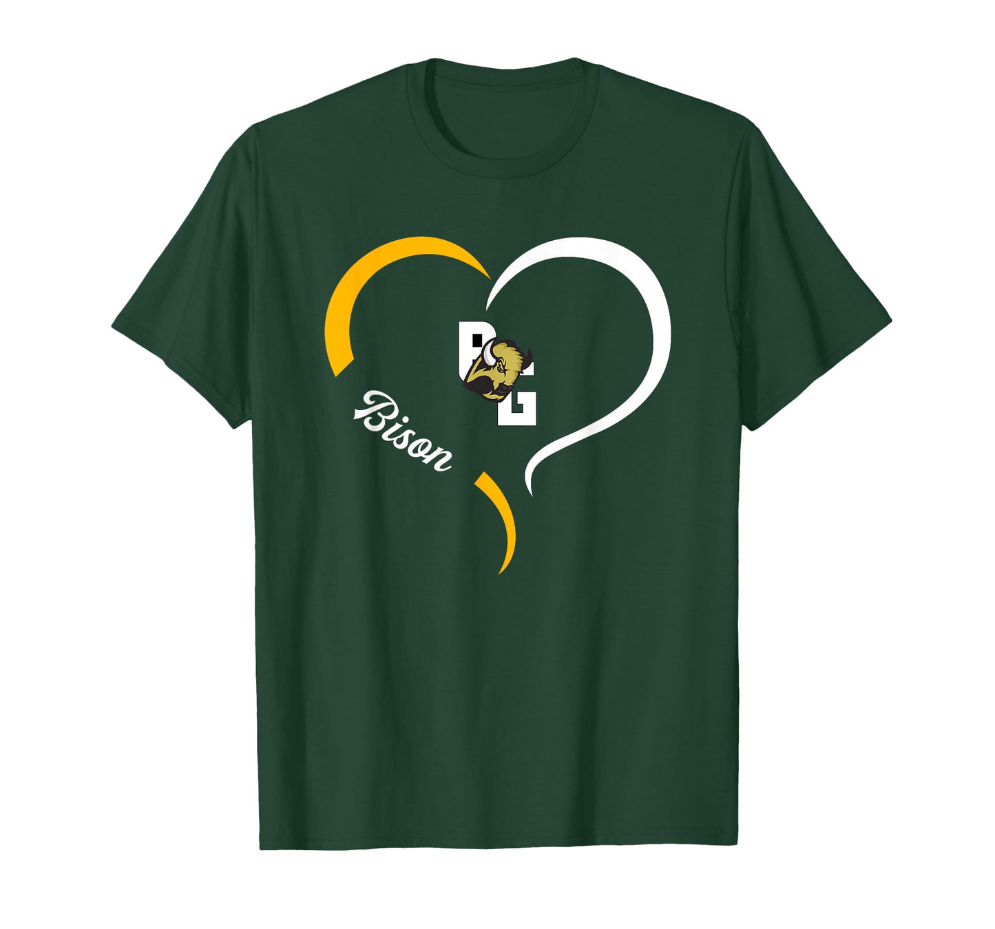 Buffalo Gap Bison Logo Half Heart Slogan HS T-Shirt