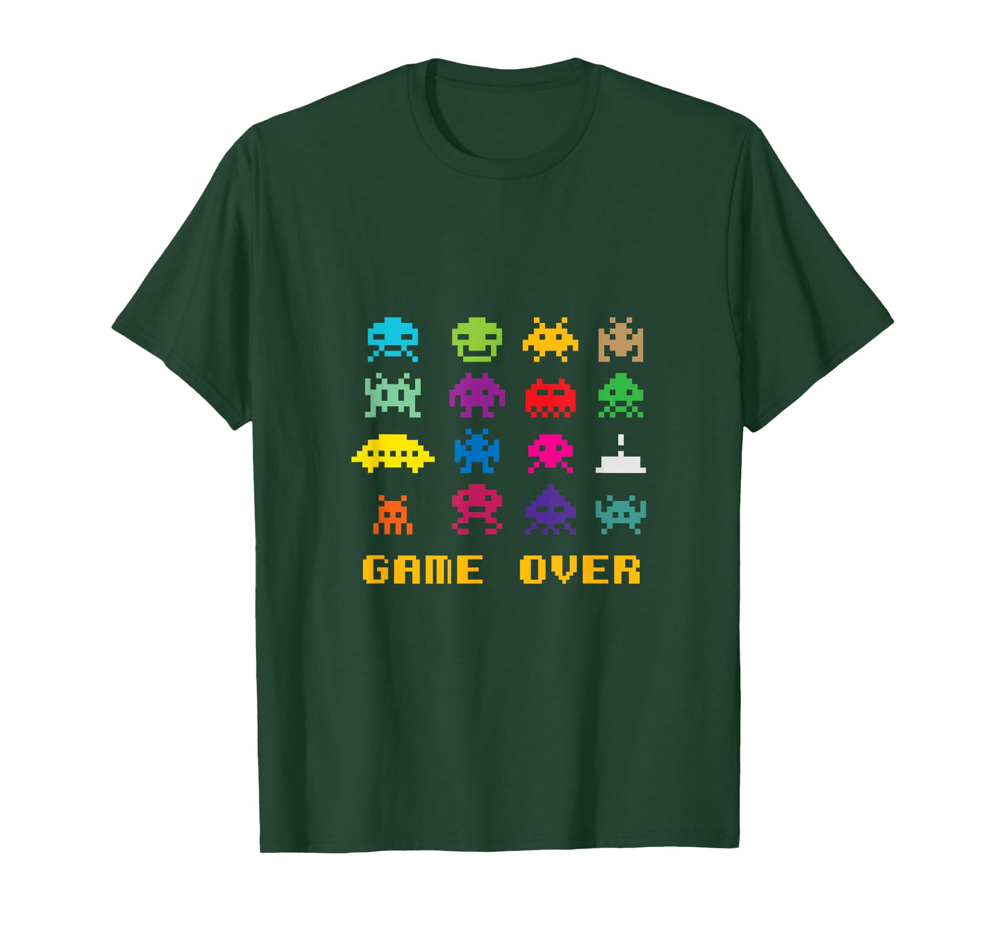 "Game Over" retro alien invaders tshirt 80s 8-bit video game T-Shirt