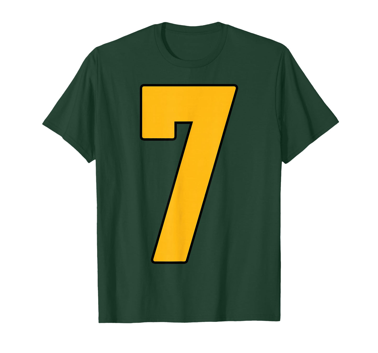 Gold Number 7 Jersey Big #7 Uniform Favorite Player T-Shirt