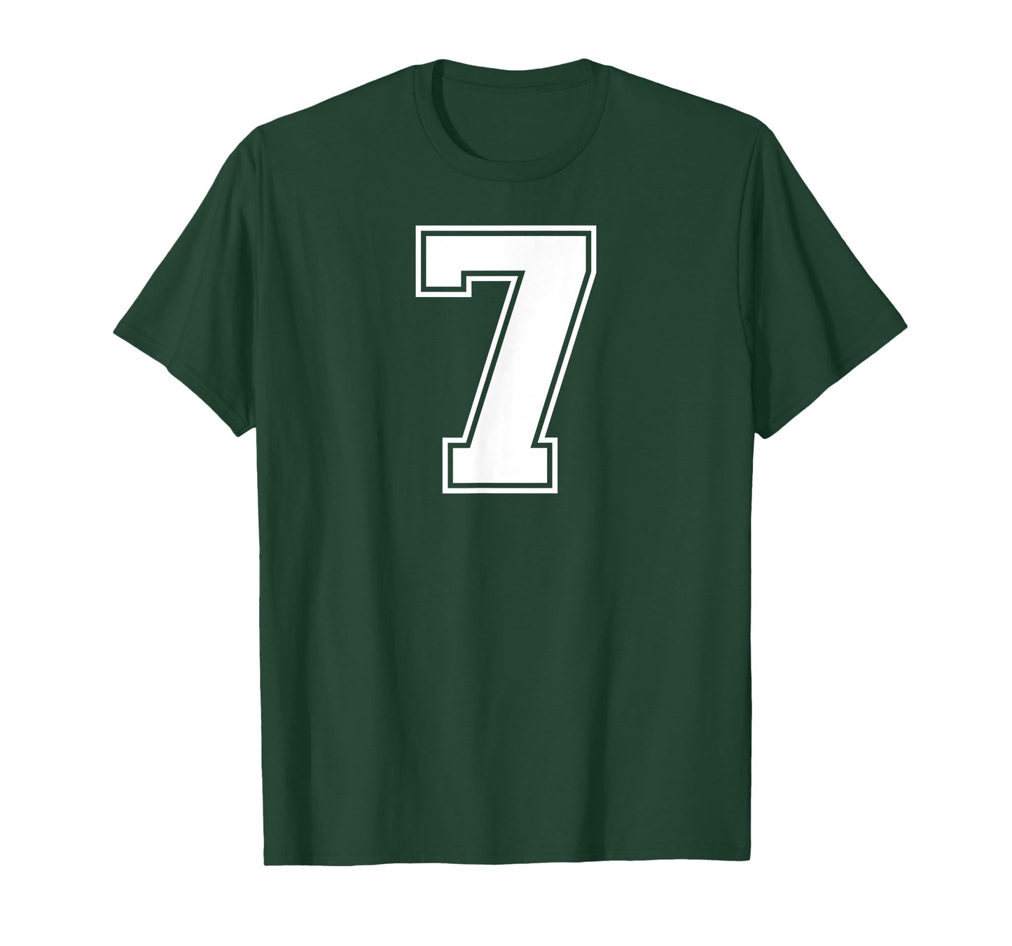 7 Number Seven Team Sports Graphic Varsity Matching T-Shirt