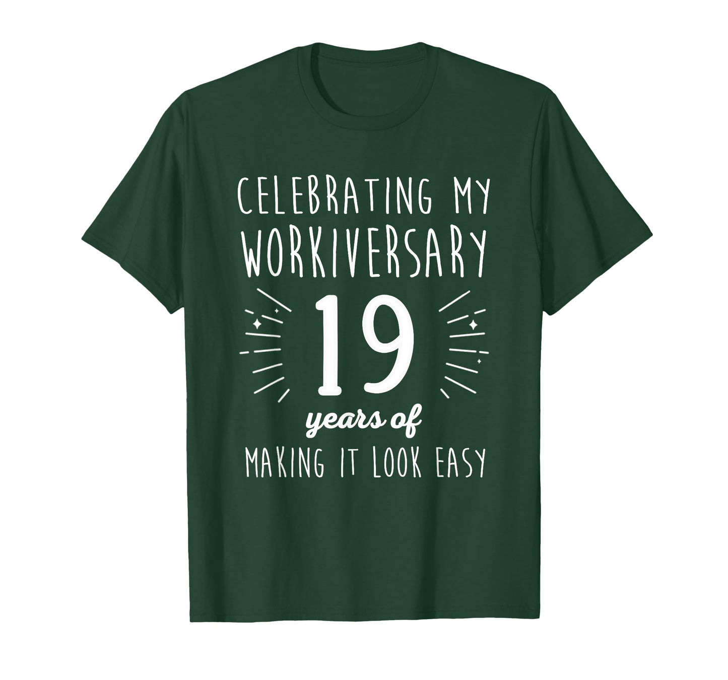 Celebrating Workiversary 19 Years Fun 19th Work Anniversary T-Shirt