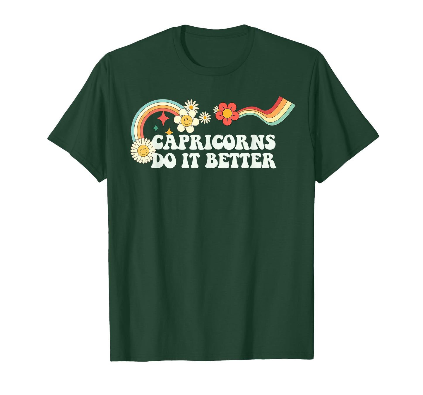 Groovy Script Funny Capricorns Do It Better, Retro Quote T-Shirt