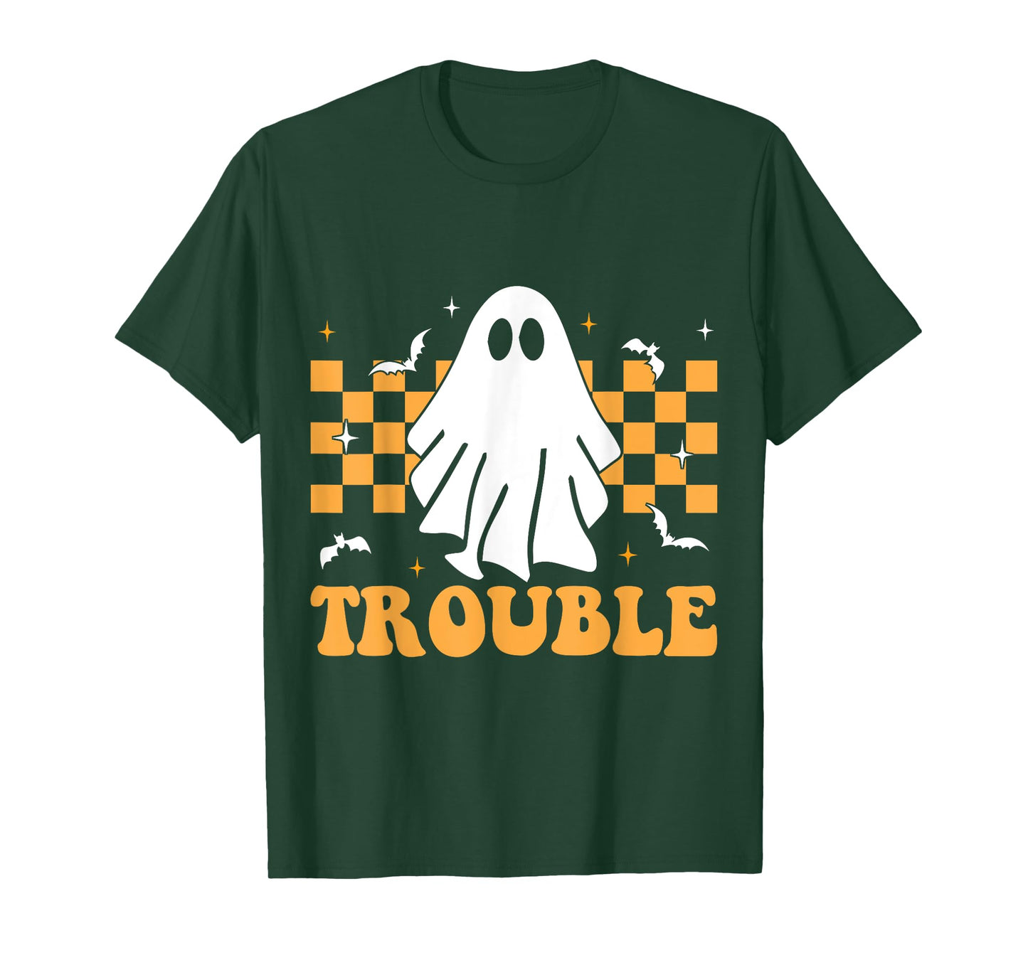 Where I Go Trouble Follows Matching Halloween Pajama Couples T-Shirt