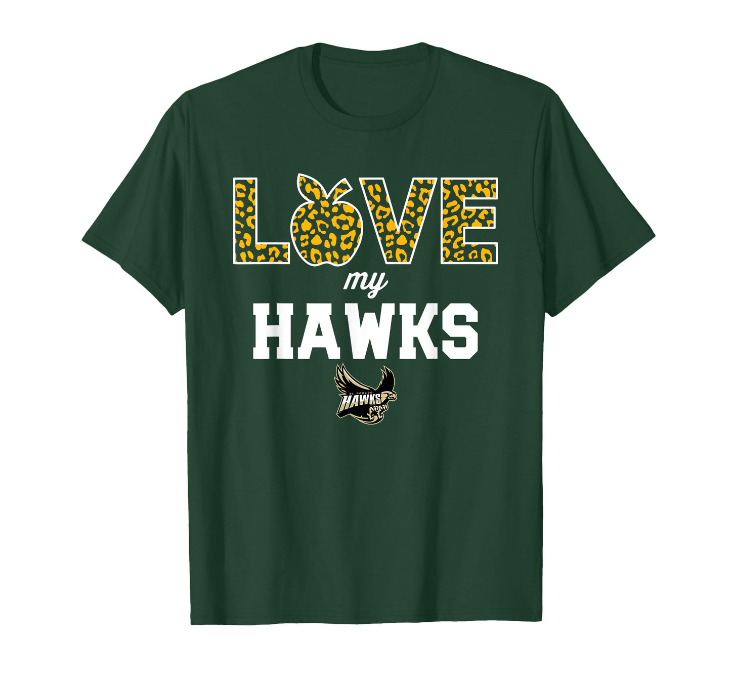 El Dorado Hawks Logo Love My Team HS T-Shirt