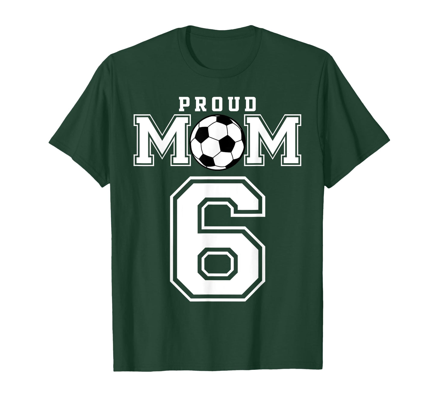 Number 6 Custom Proud Soccer Futbol Mom Personalized Women T-Shirt
