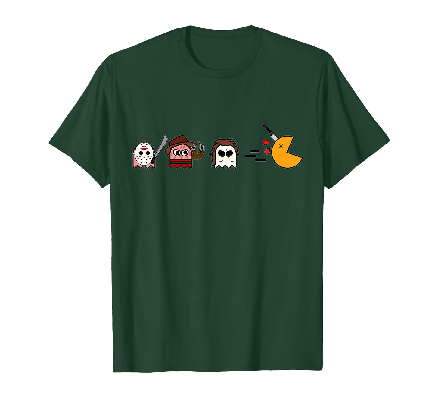 Funny Ghosts Parody Halloween Gamer 80's Horror Movies T-Shirt