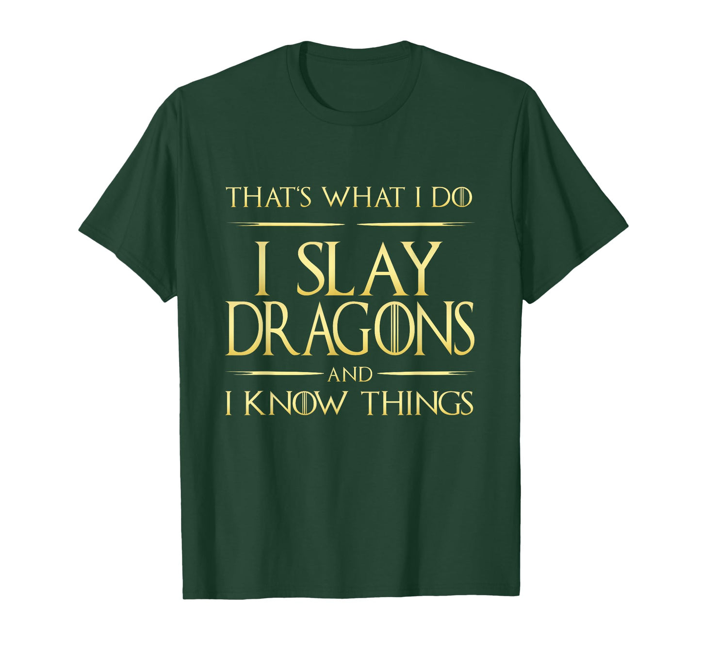 I Slay Dragons And I Know Things Dragonslayer T-Shirt