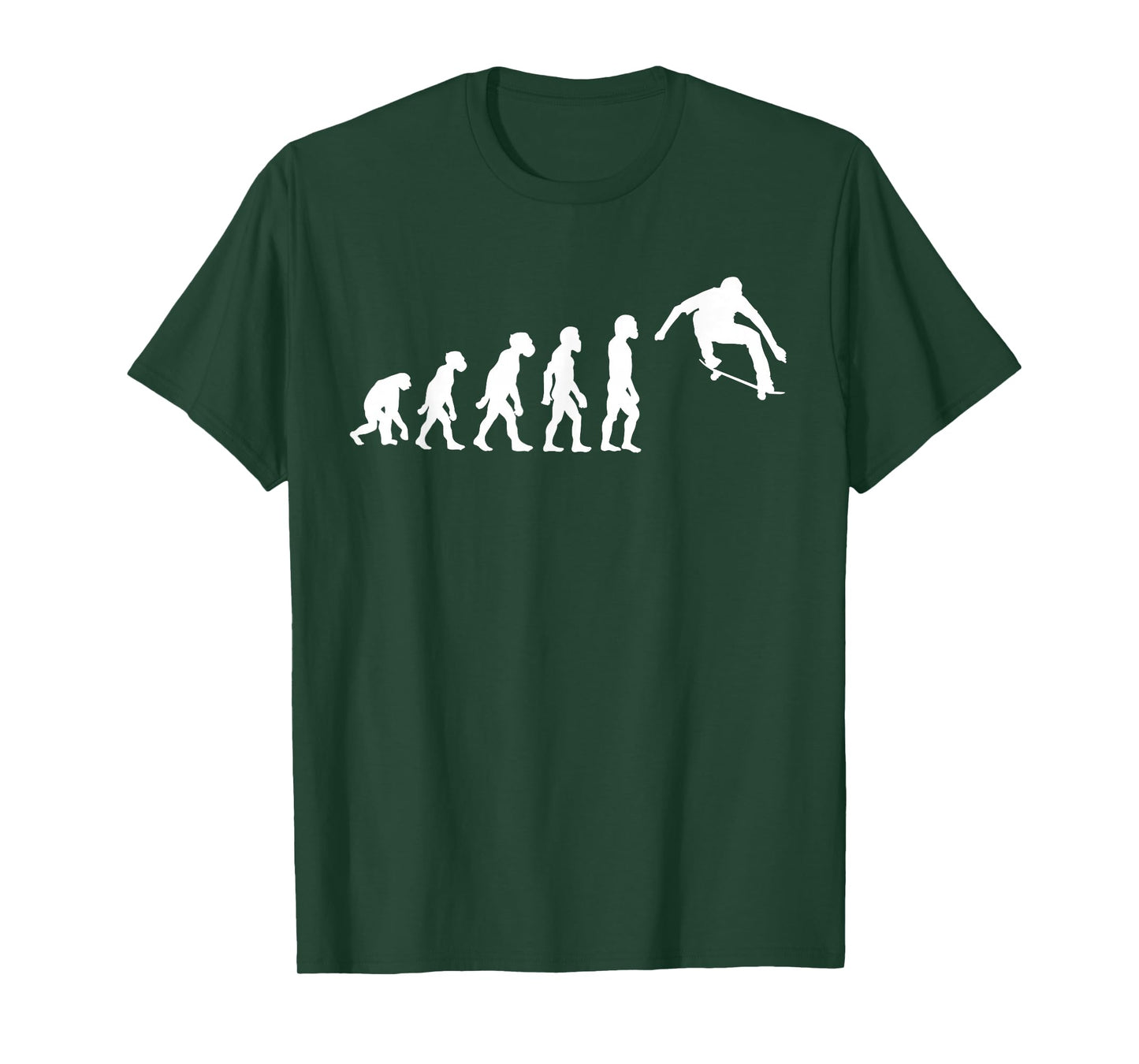 Funny Human Skateboarding Evolution Skater Skateboarder T-Shirt