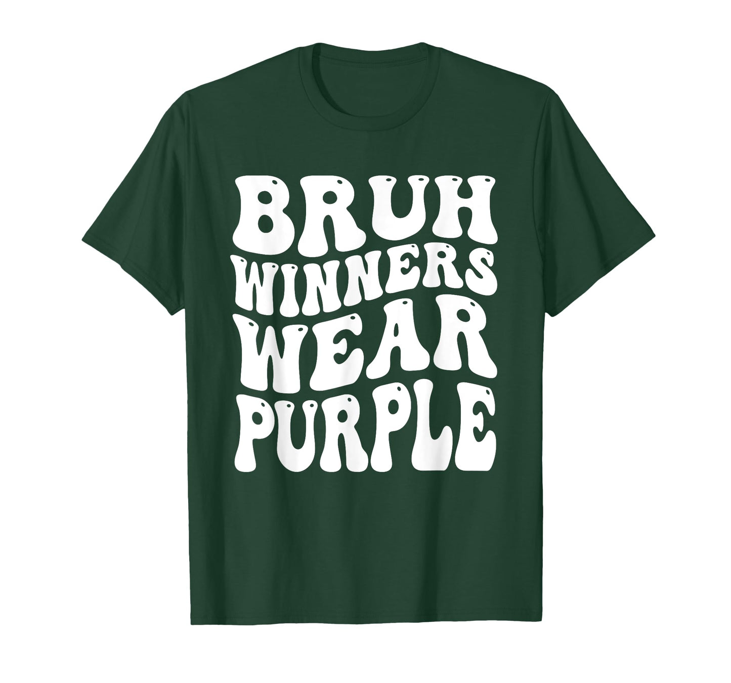 Winners Wear Purple Team Sports day Game Spirit Week Groovy T-Shirt