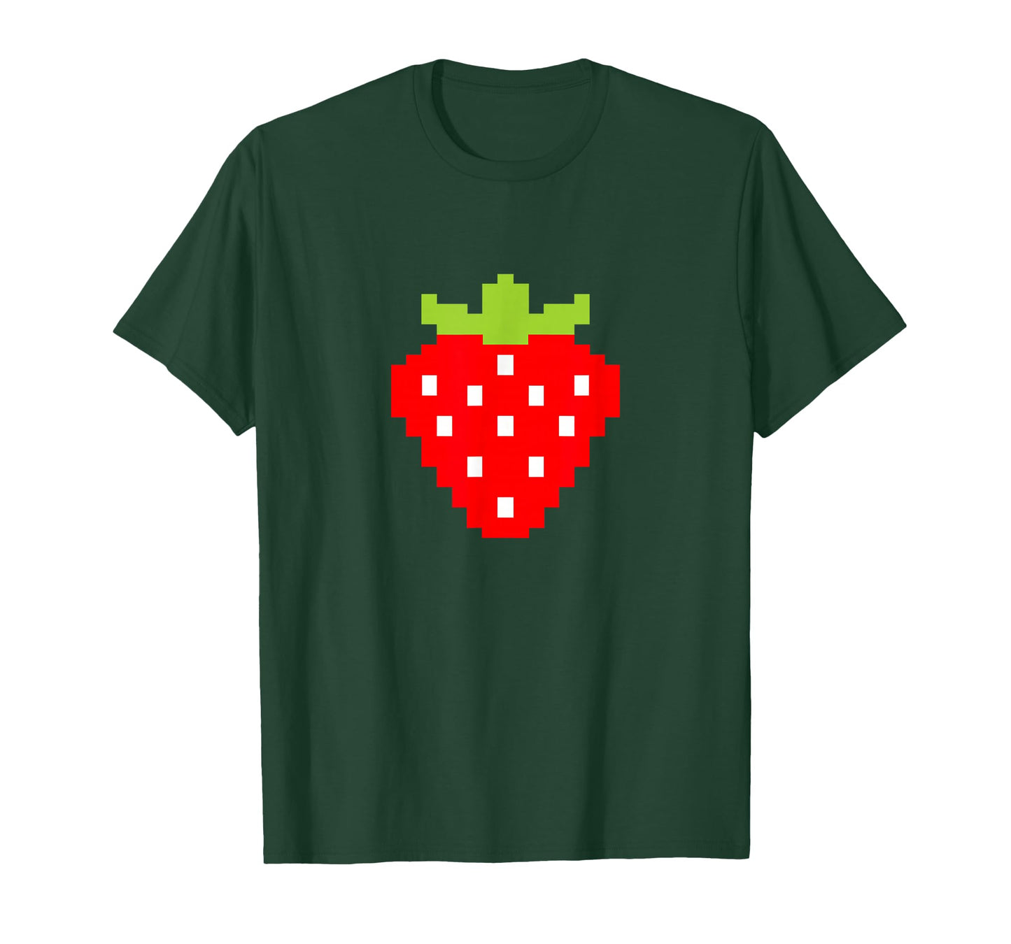 Pixel Strawberry Video Game Player T-Shirt