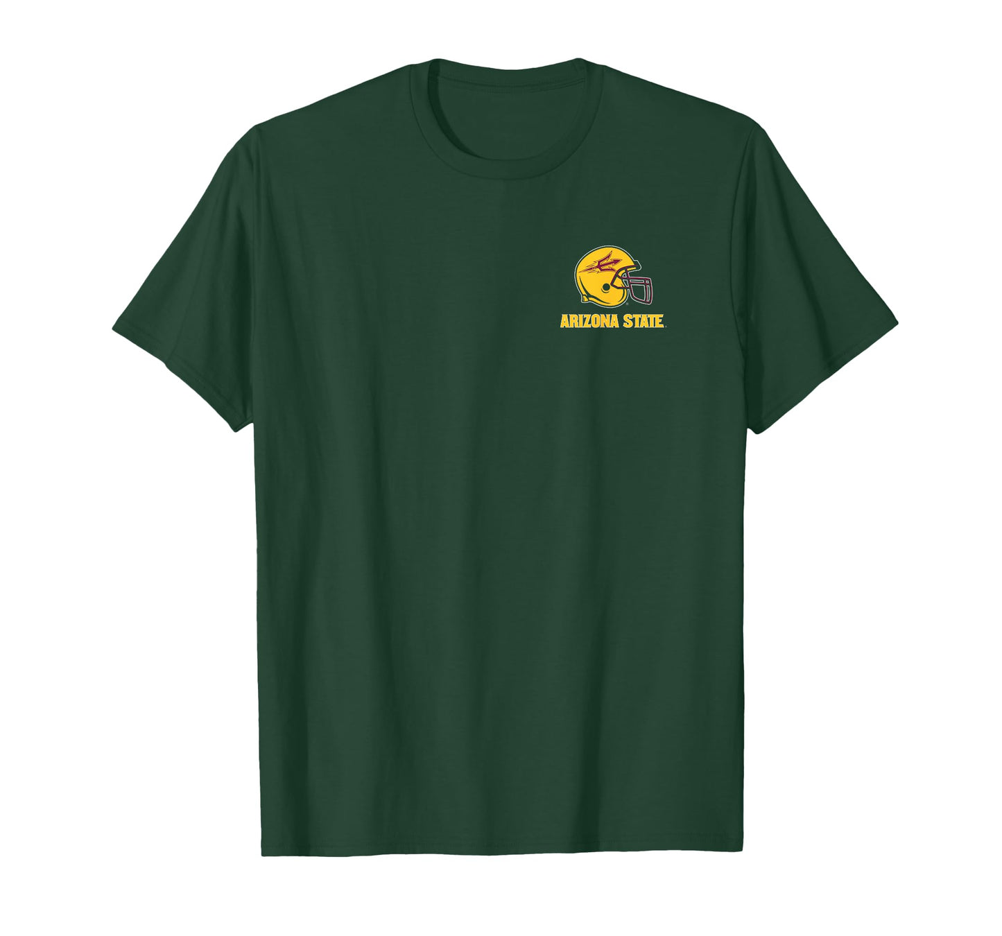 Arizon State Sun Devils Front/Back Football Black T-Shirt