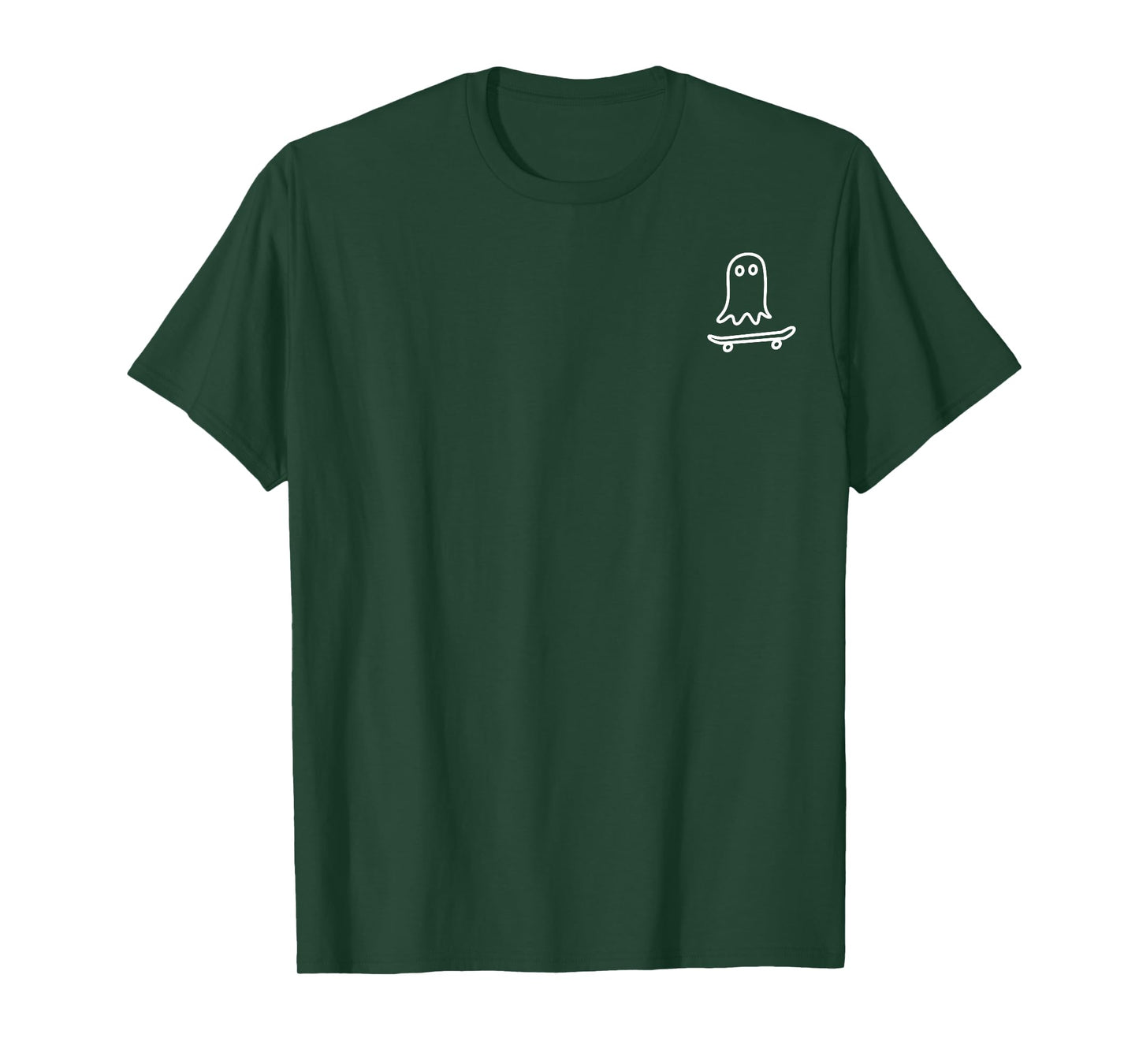 Ghost Skateboard Lazy Halloween Skateboarding T-Shirt