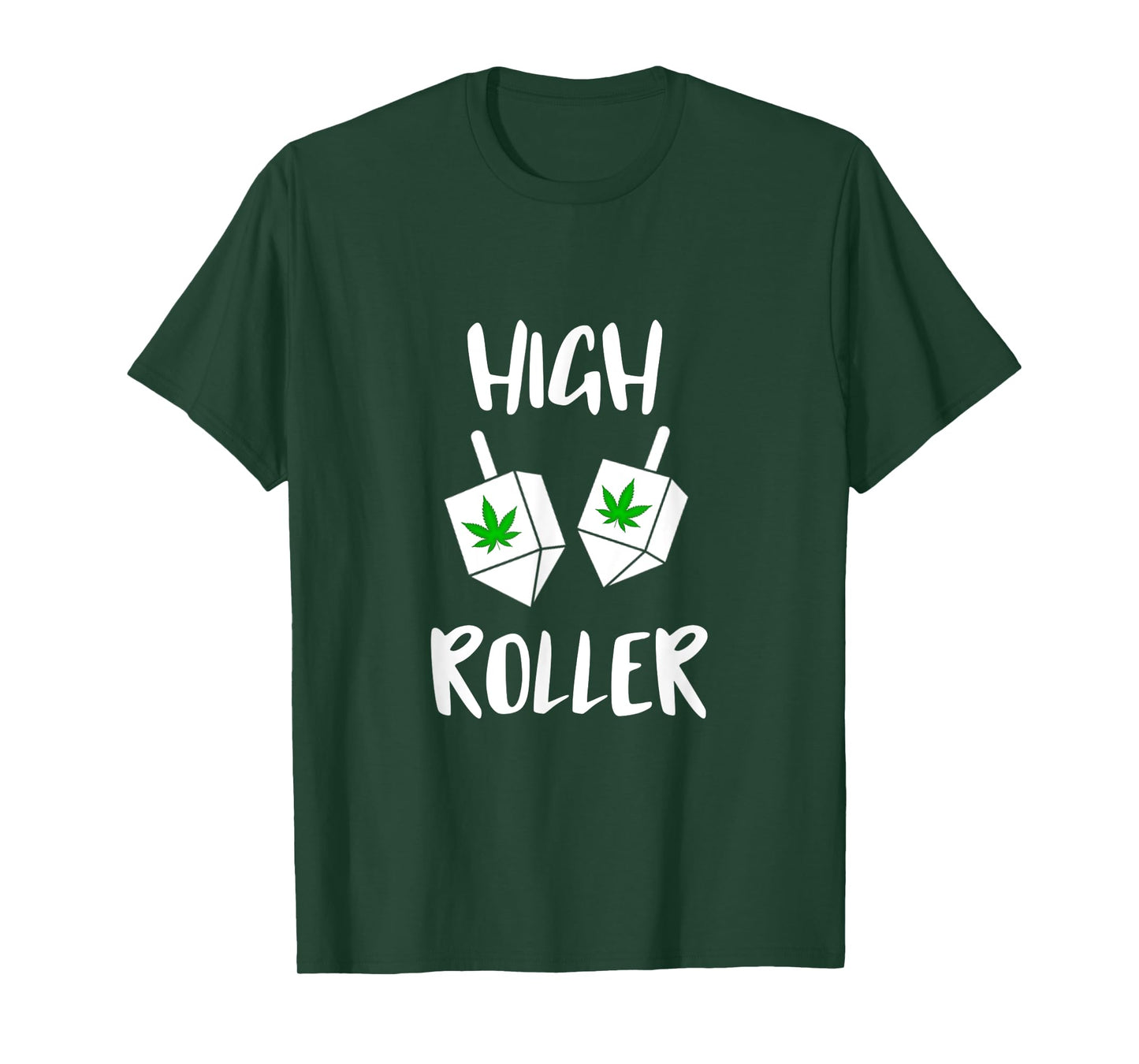High roller Weed Dreidel Game Happy Hanukkah Jewish Stoner T-Shirt