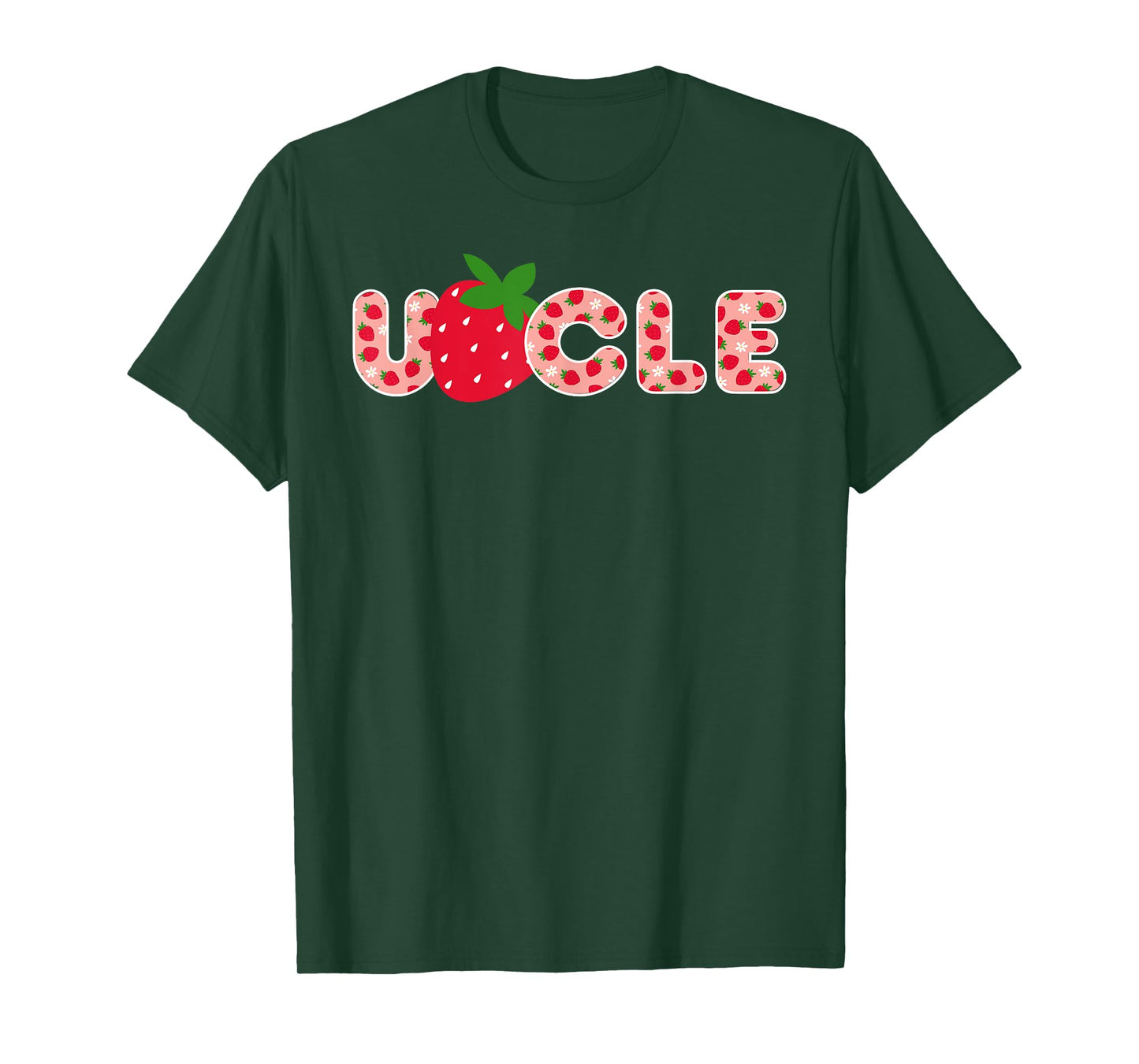 Uncle Strawberry First Birthday Family Strawberry Birthday T-Shirt