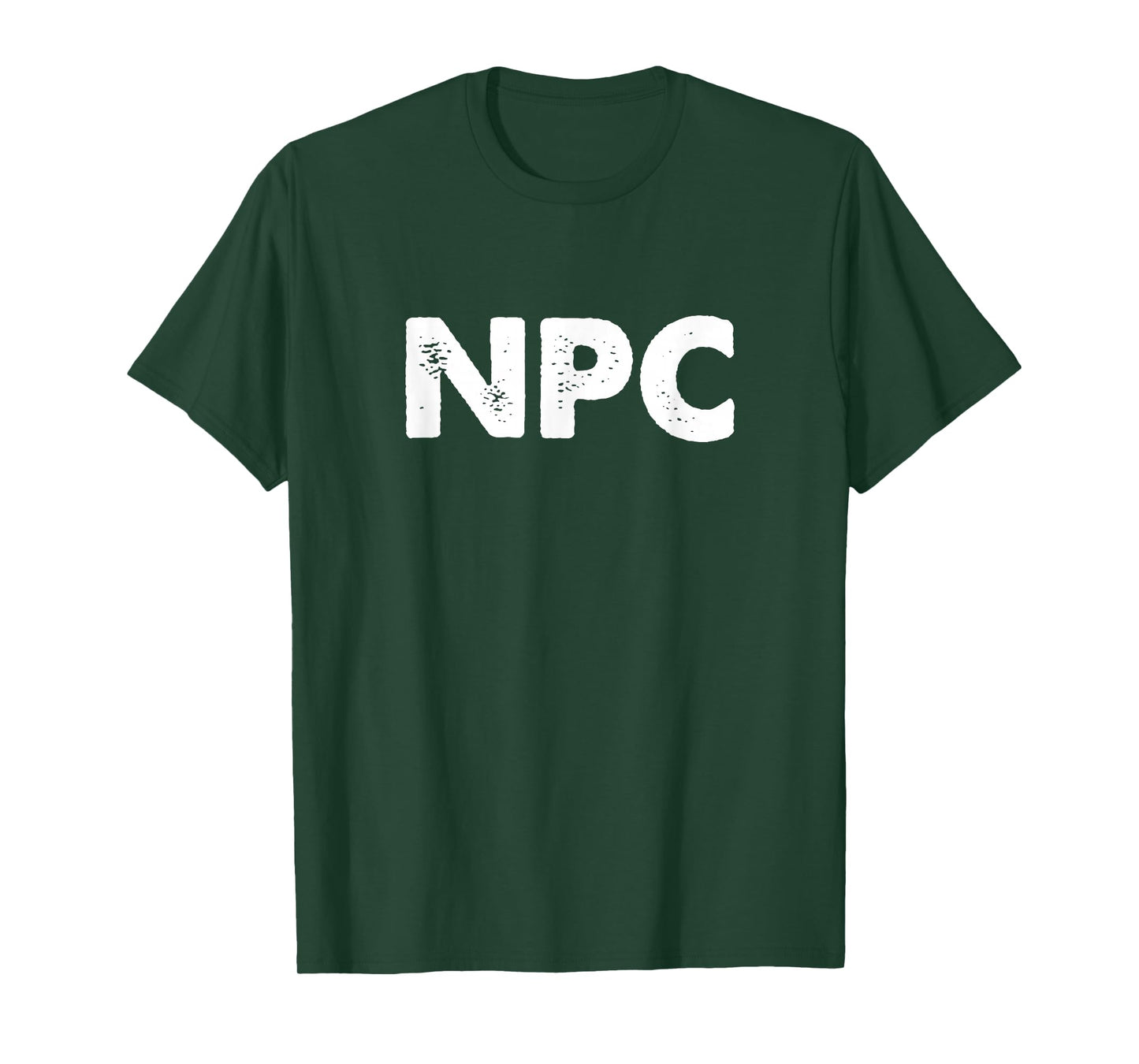 NPC LARP Larping T-Shirt - Black Unisex Adults' T-Shirt - Small - Crew Neck - Short Sleeve - Modern Casual - Letter Print