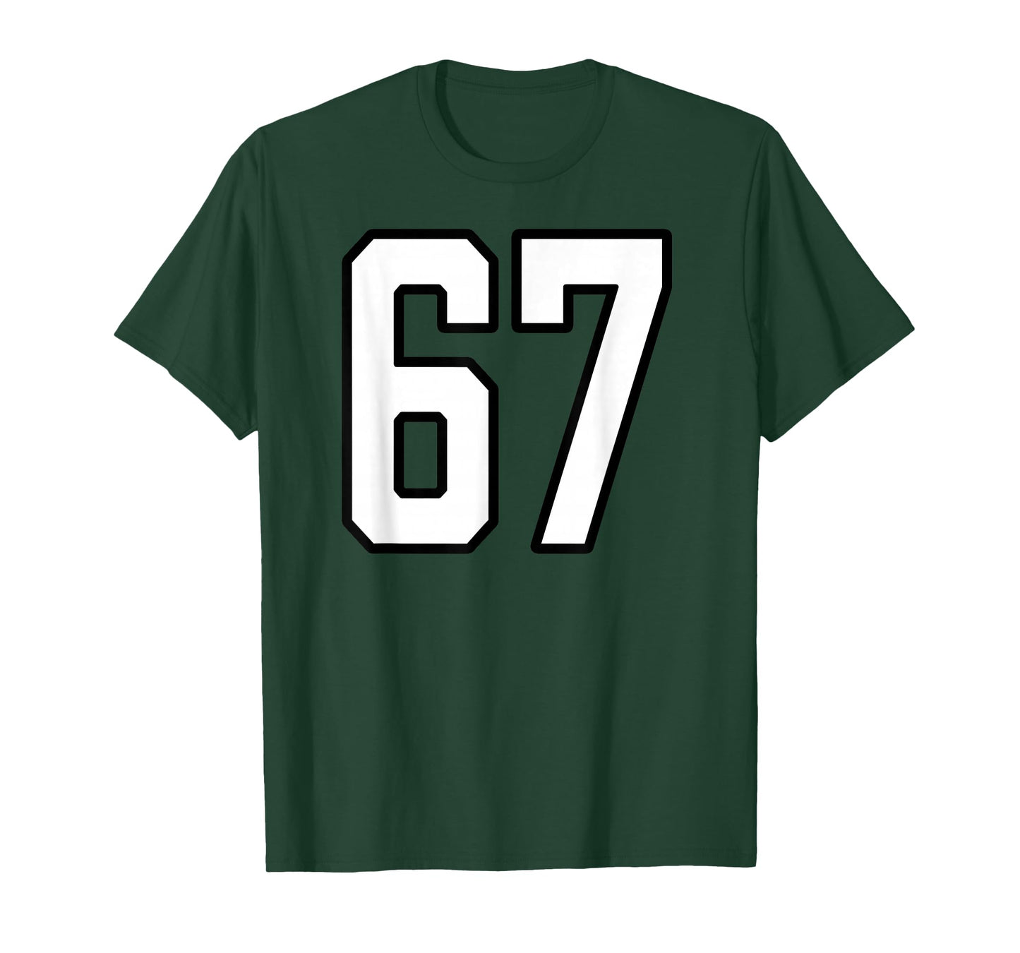 White and Black Sports Number 67 Jersey Uniform Player T-Shirt