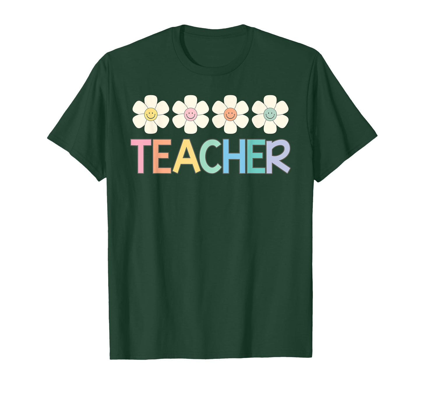 Groovy Teacher Cute Daisy Flower Retro Back to School T-Shirt