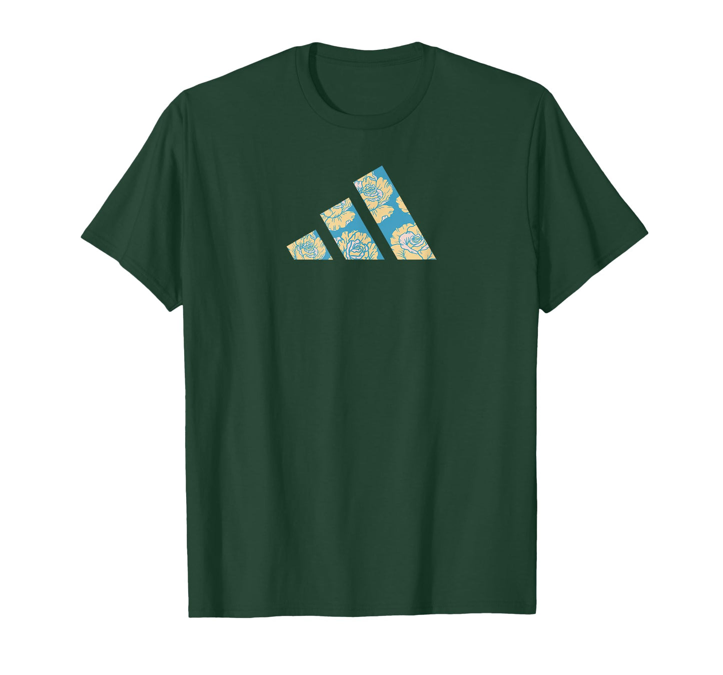 adidas Badge of Sport Floral Three Bar Graphic T-Shirt