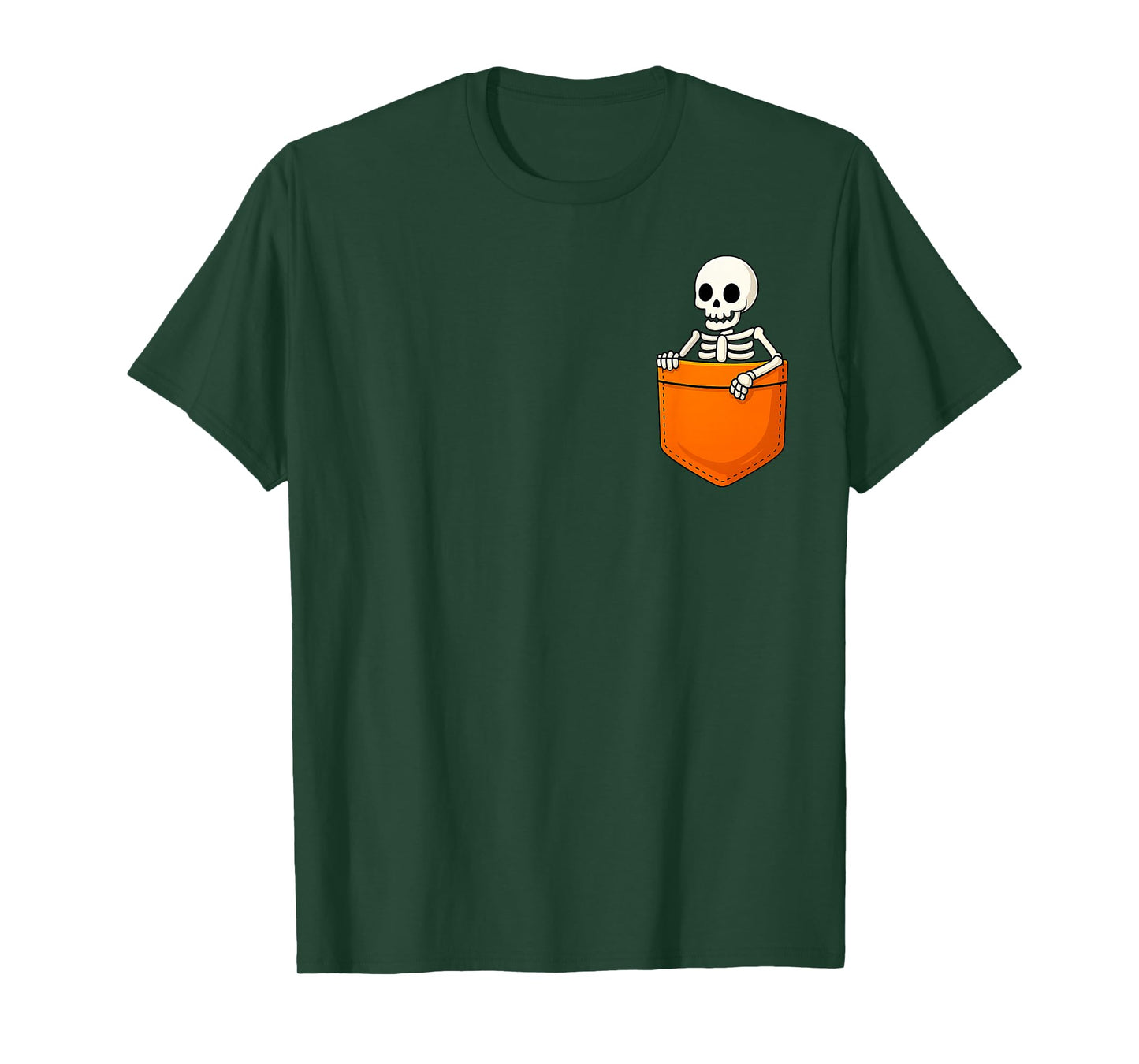 Skeleton in Pocket Halloween Spooky Funny Skull Costume T-Shirt