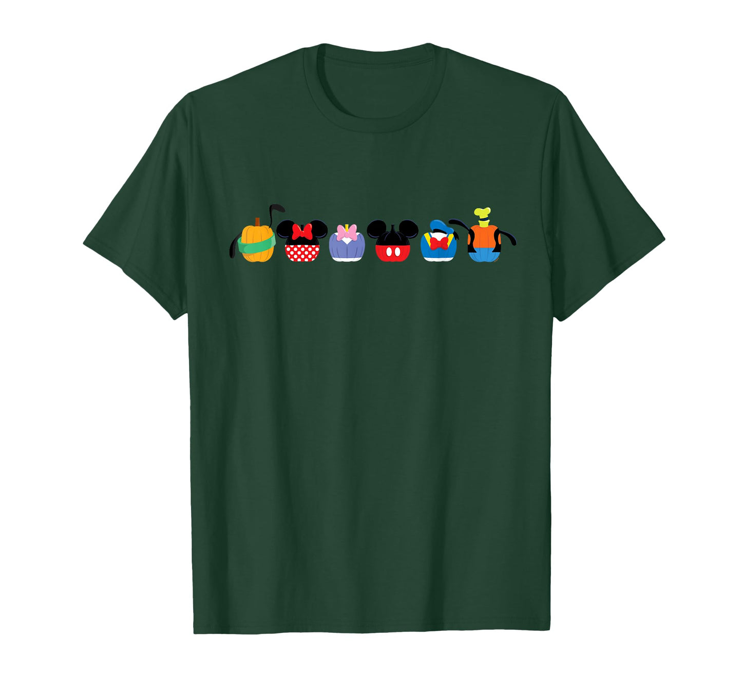 Disney Mickey Mouse and Friends Halloween Pumpkin Lineup T-Shirt