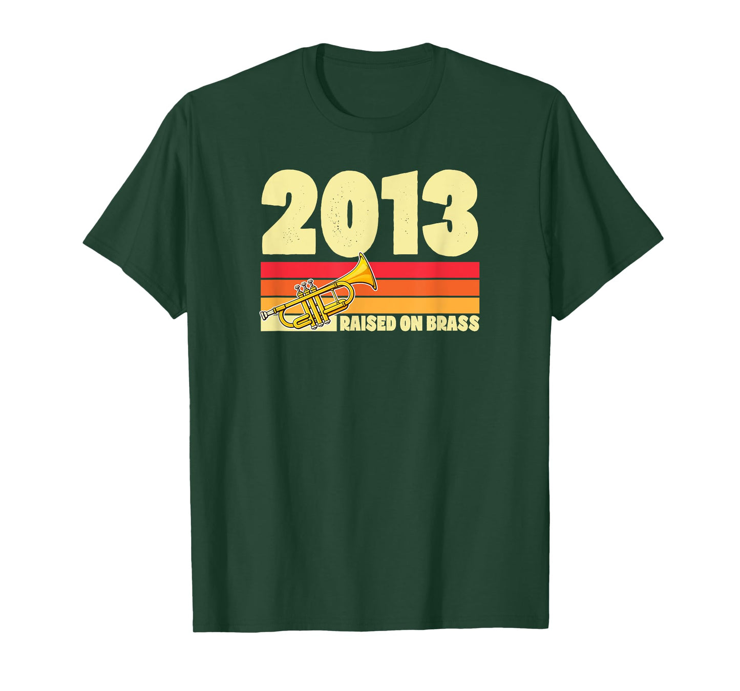 Raised On Brass Since 2013 Trumpet Themed Birthday Party T-Shirt