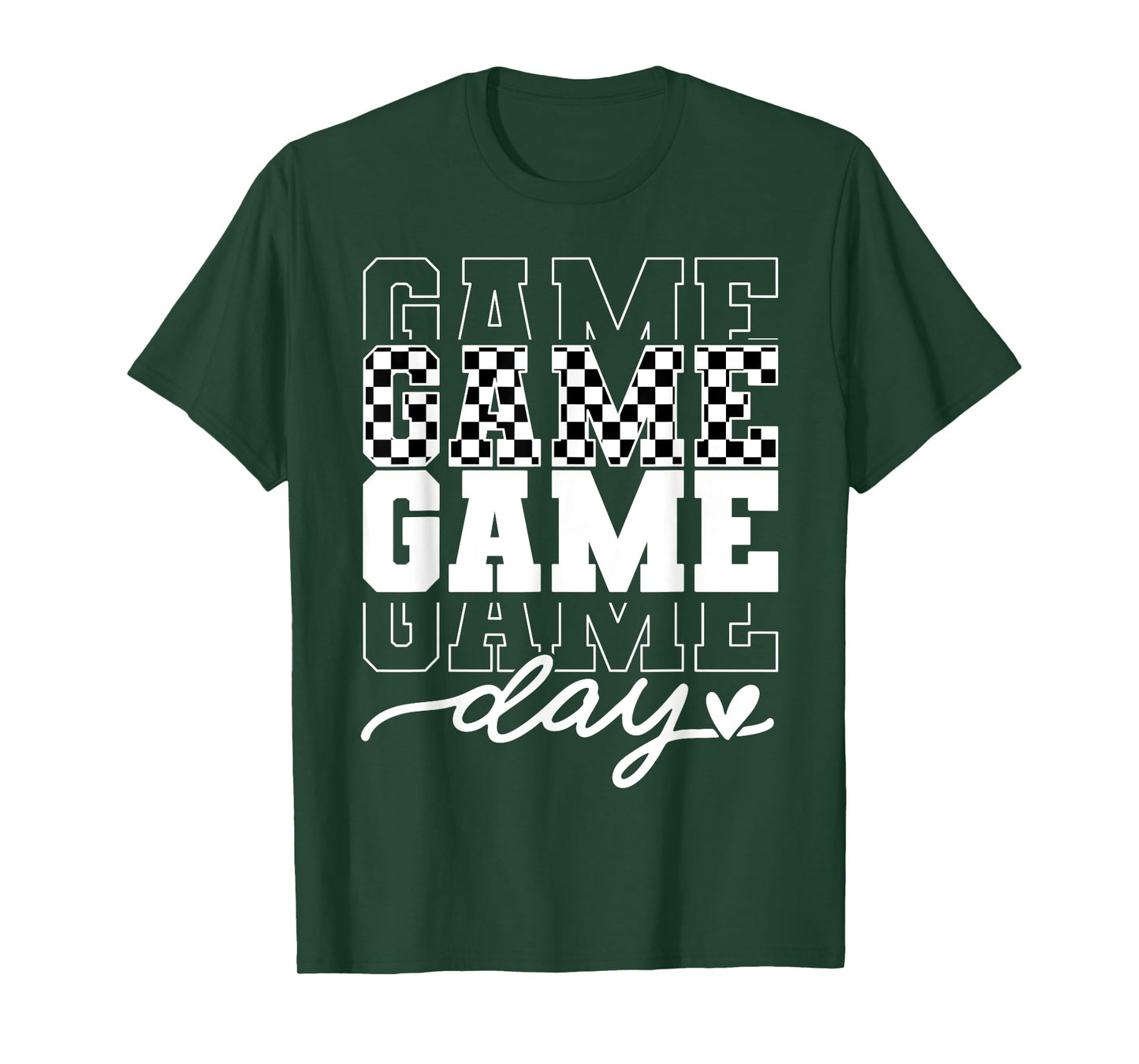 Funny Checkered Game Day Men Women Kids T-Shirt