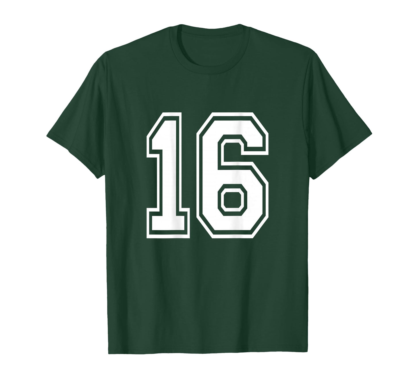 Number 16 Shirt Sports Player Number BACK of Shirt T-Shirt